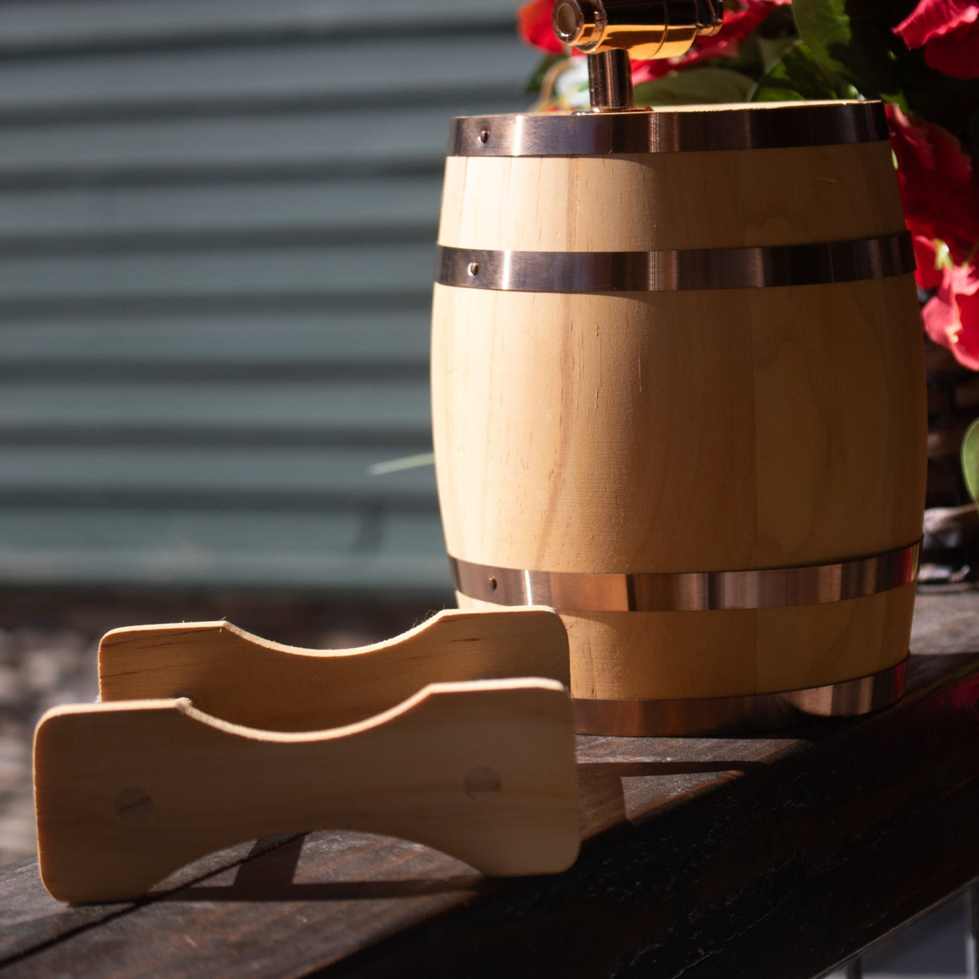 Hammer & Axe Wood Whiskey Barrel