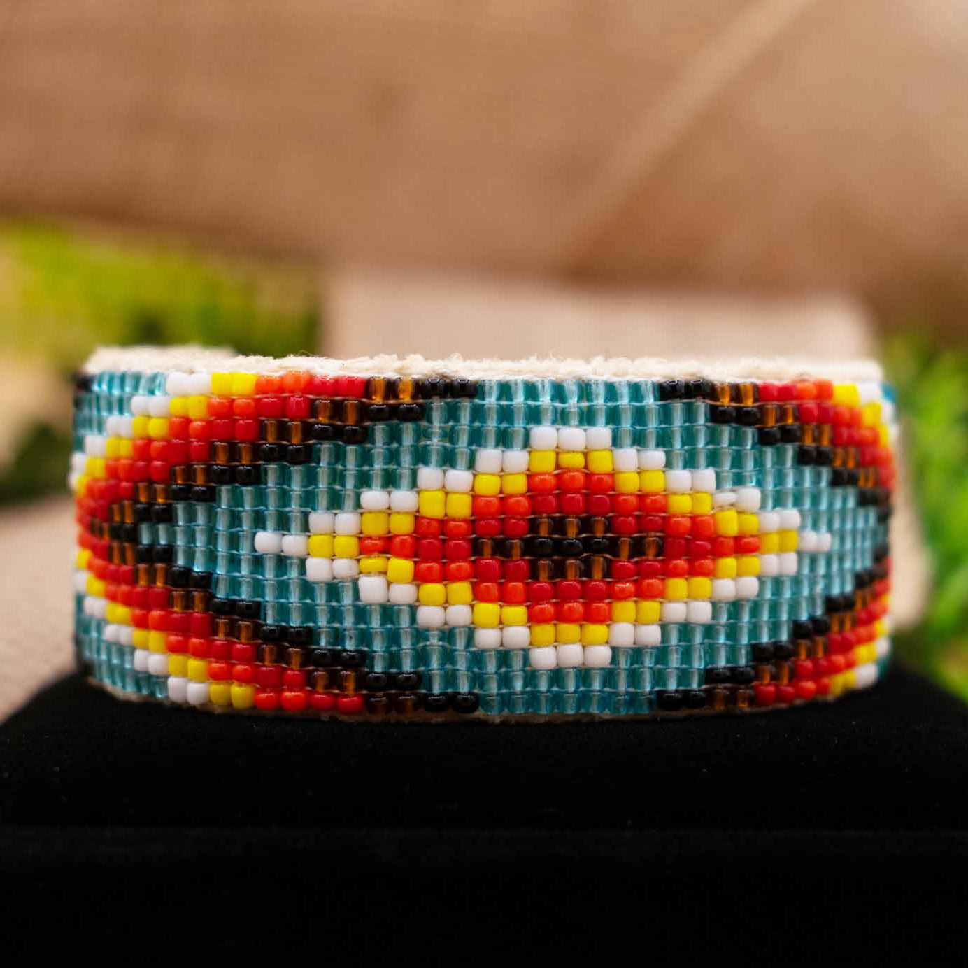 Native American Navajo Indian Hand Beaded Bracelet by Jacklyn Cleveland