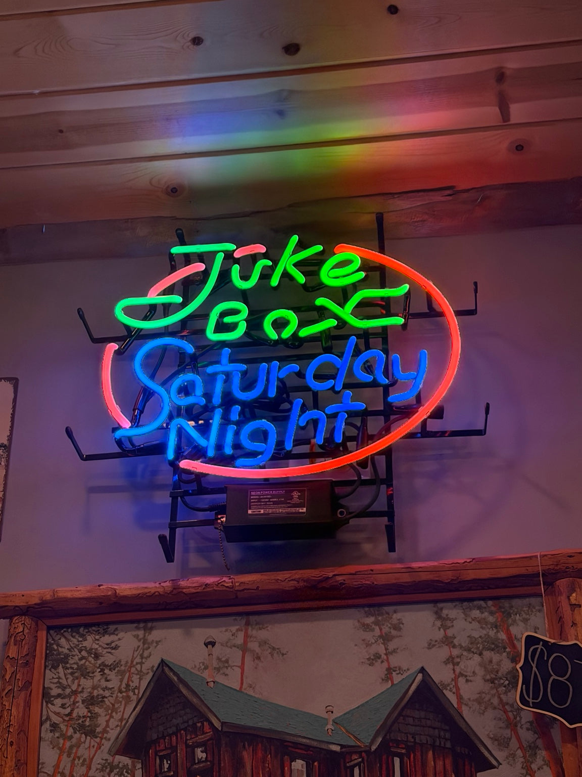 Vintage "Juke Box Saturday Night" Neon Bar Sign