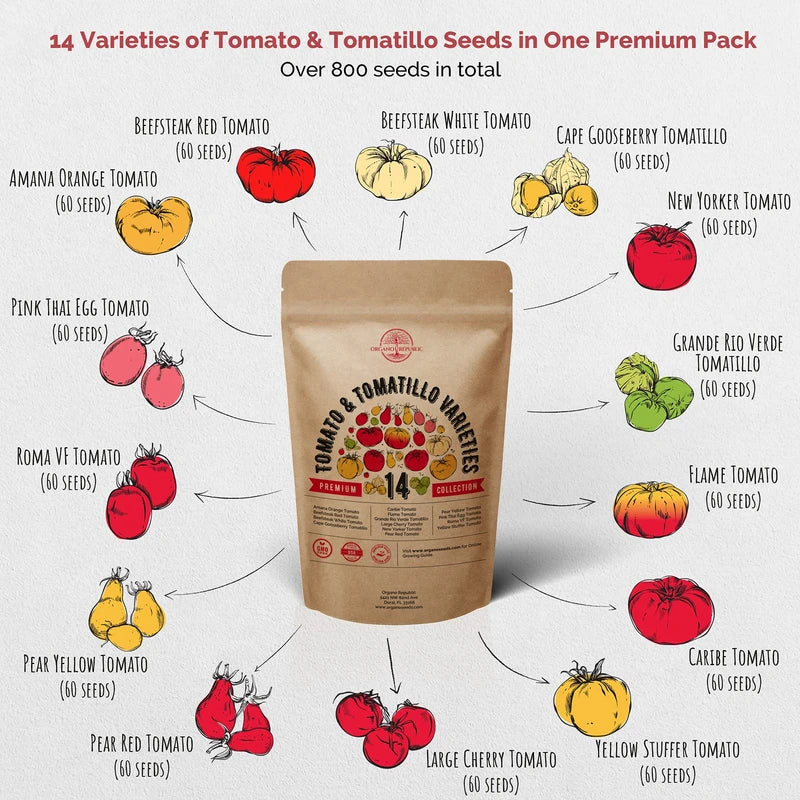 Organo Republic Tomato & Tomatillo Varieties
