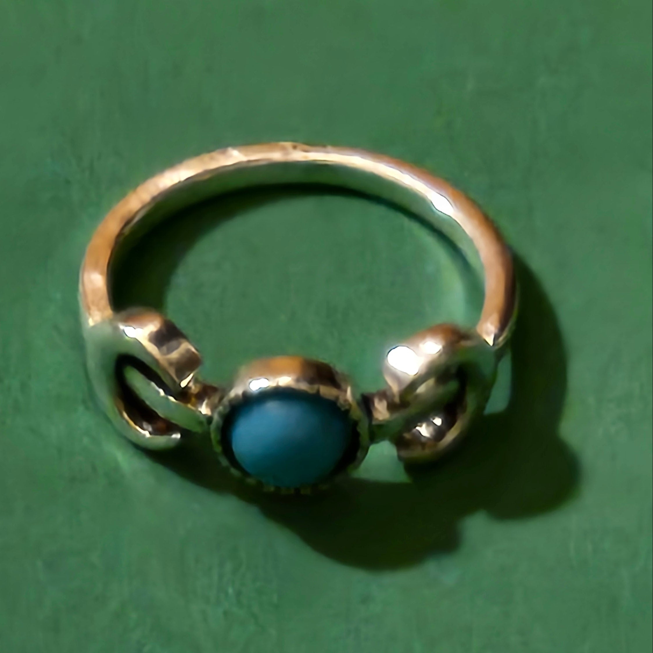 Western Faux Turquoise Ring Size 7.5