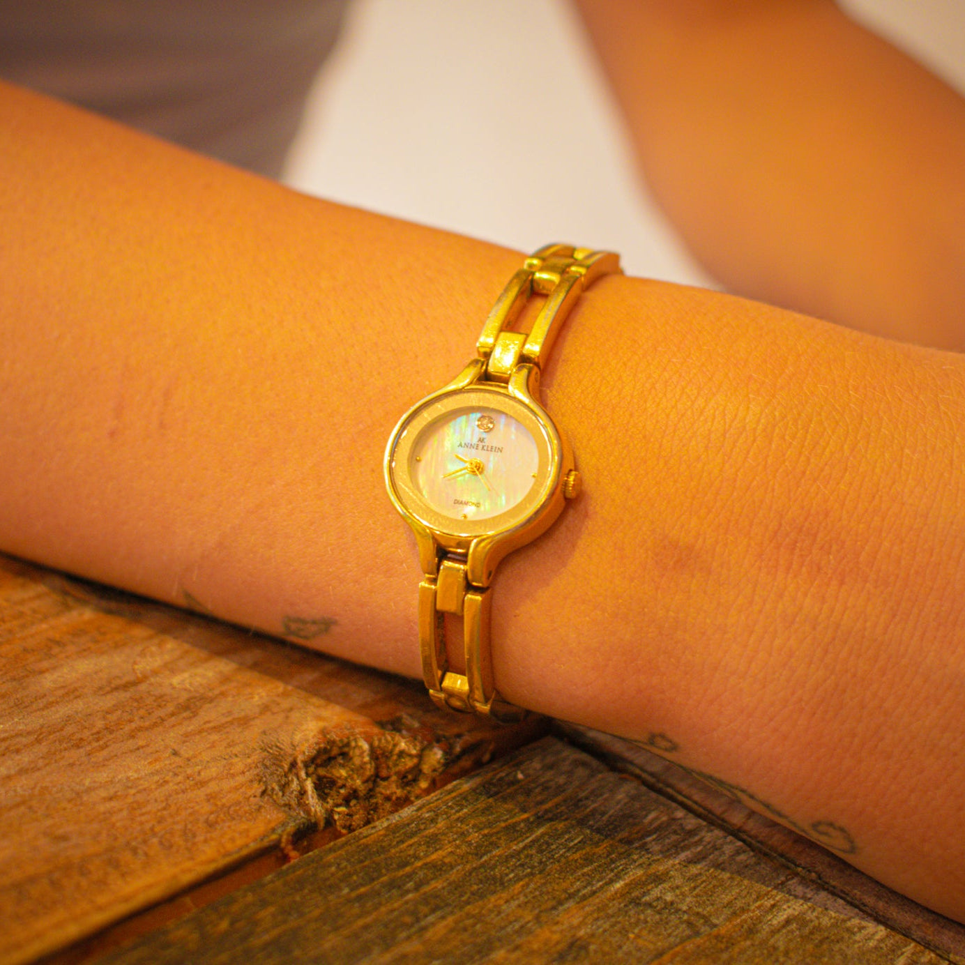 Anne Klein Women's Silver and Gold Watch