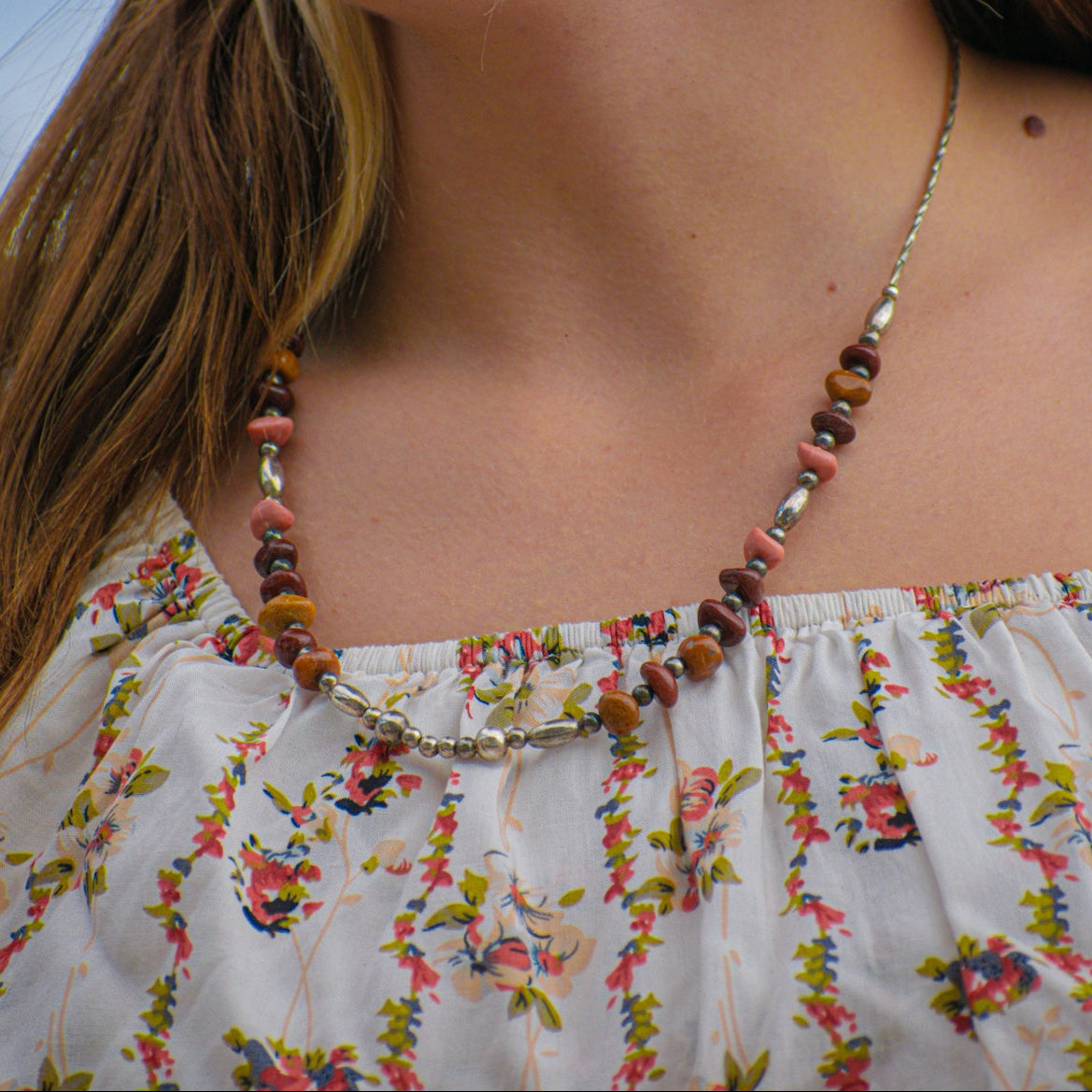 Vintage Navajo Jasper Bead Necklace