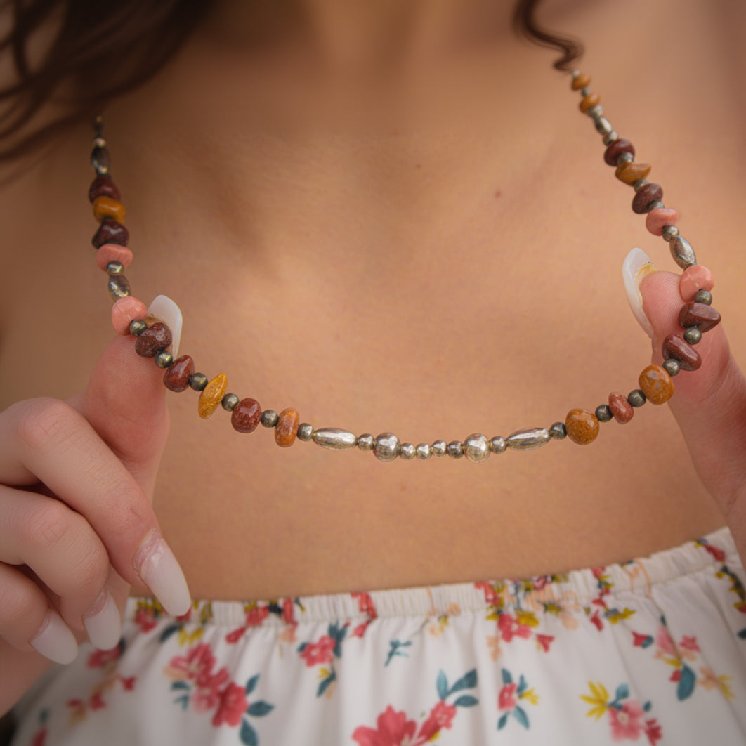 Vintage Navajo Jasper Bead Necklace
