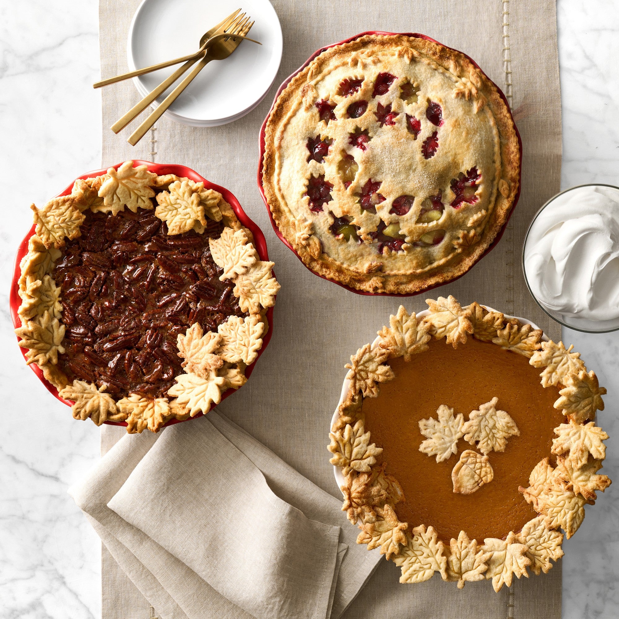 Williams Sonoma Autumn Pie Crust Cutters Set of 6 Fall Baking Cookie & Pastry Stamp Cutters