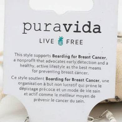 Pura Vida Boarding 4 Breast Cancer Half N Half Bracelet