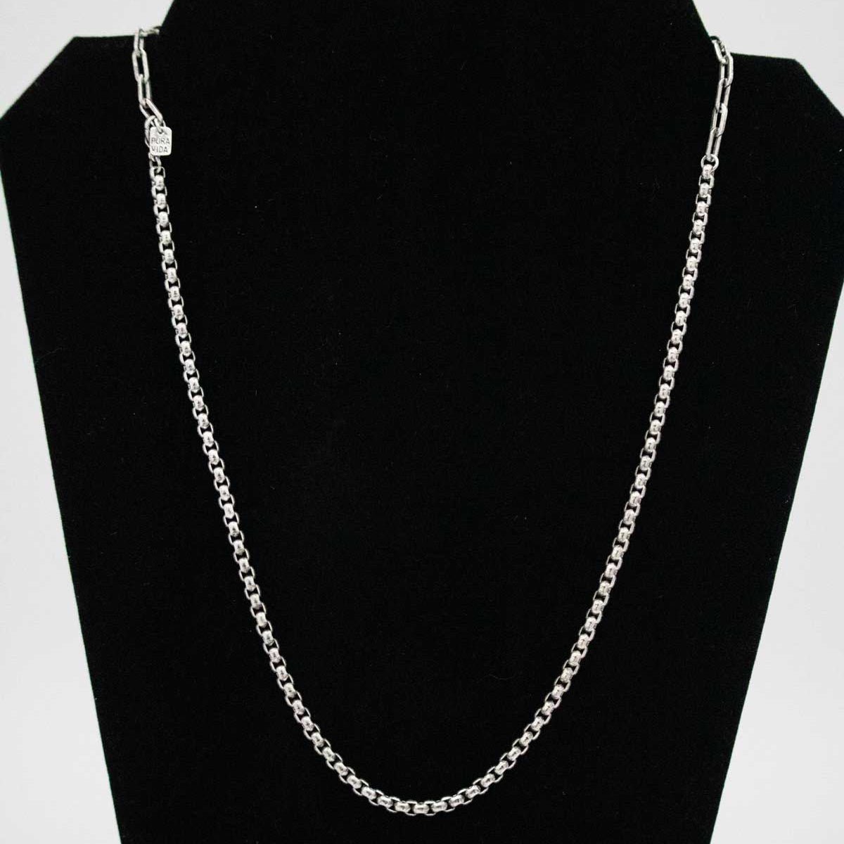Pura Vida Men's Rolo Chain Necklace Silver