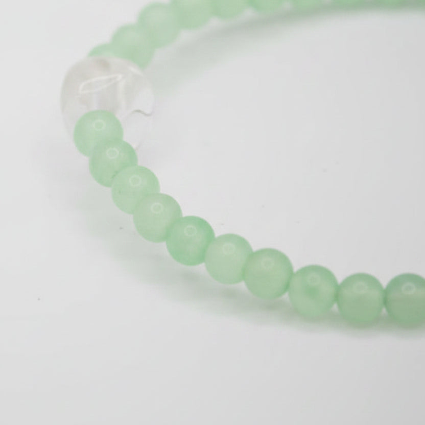 Pura Vida Green Quartz Intention Stretch Bracelet