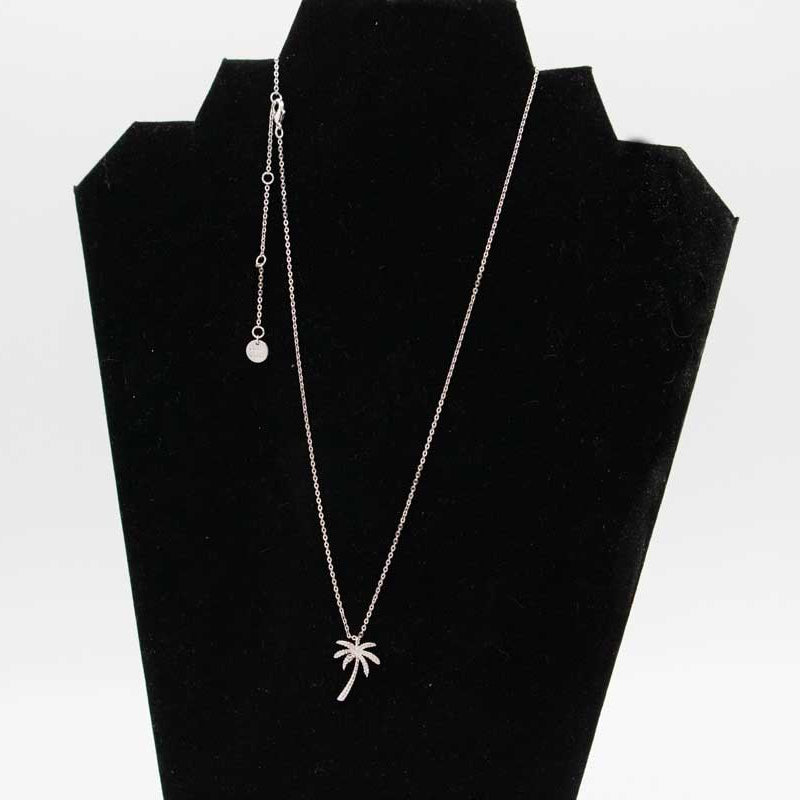 Pura Vida Brass Palm Tree Necklace