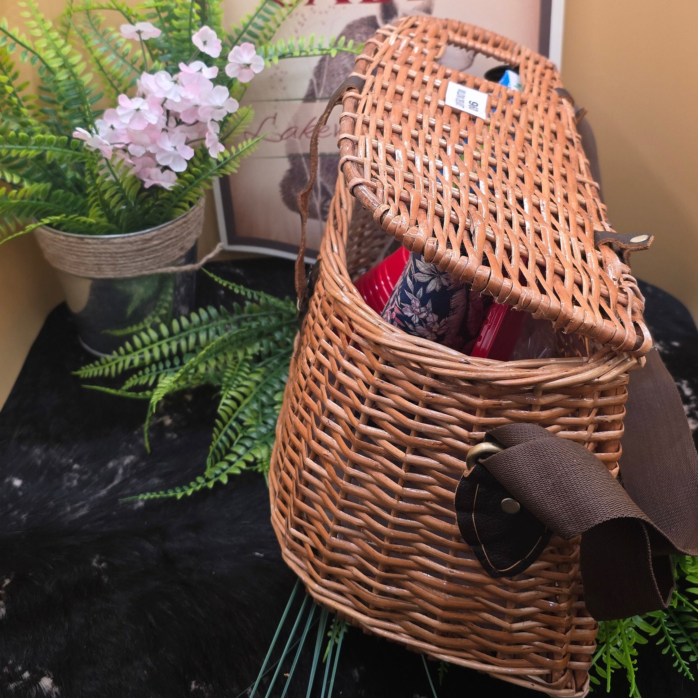 White River Fly Shop Wicker Creel Basket