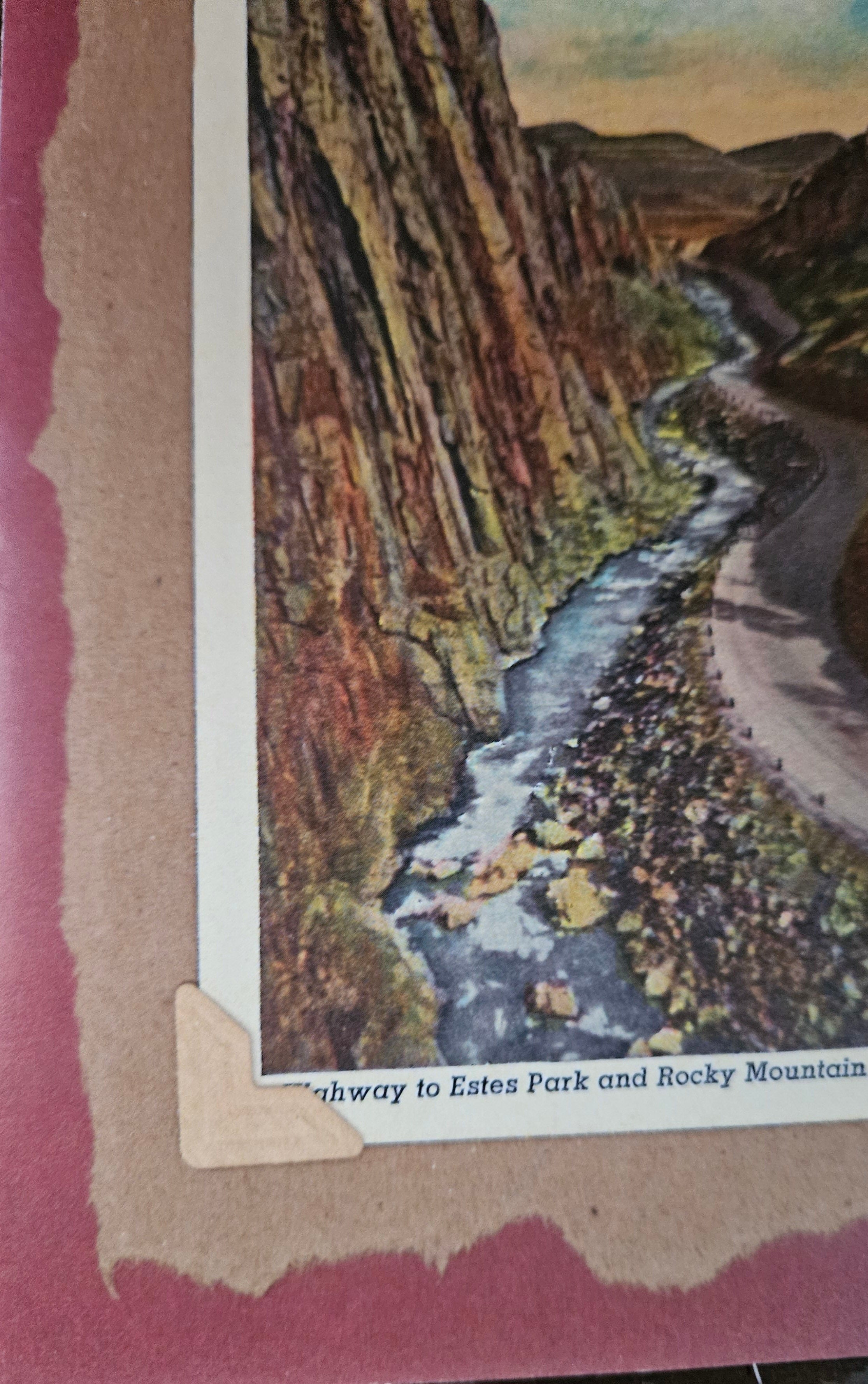 Beautifully Hand Crafted Custom Created Greeting Card Series by Diane Stegman "Cliffs at the Entrance of Big Thompson Canyon"