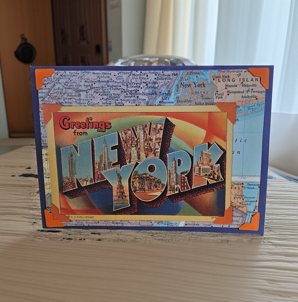 Beautifully Hand Crafted Custom Created Greeting Card Series by Diane Stegman "New York"