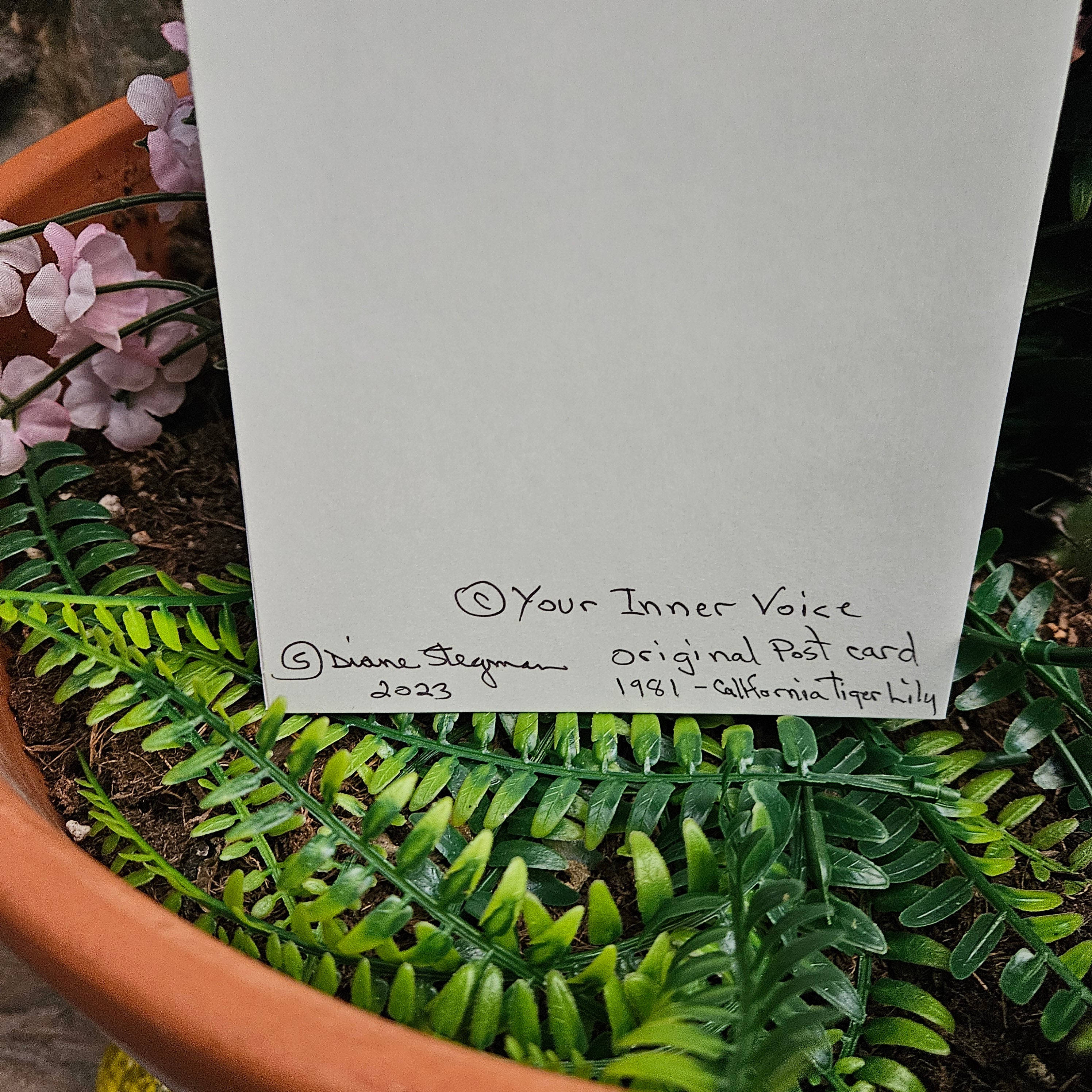 Beautifully Hand Crafted Custom Created Greeting Card Series by Diane Stegman Beautifully Hand Crafted Custom Created Greeting Card Series by Diane Stegman "California Tiger Lily"