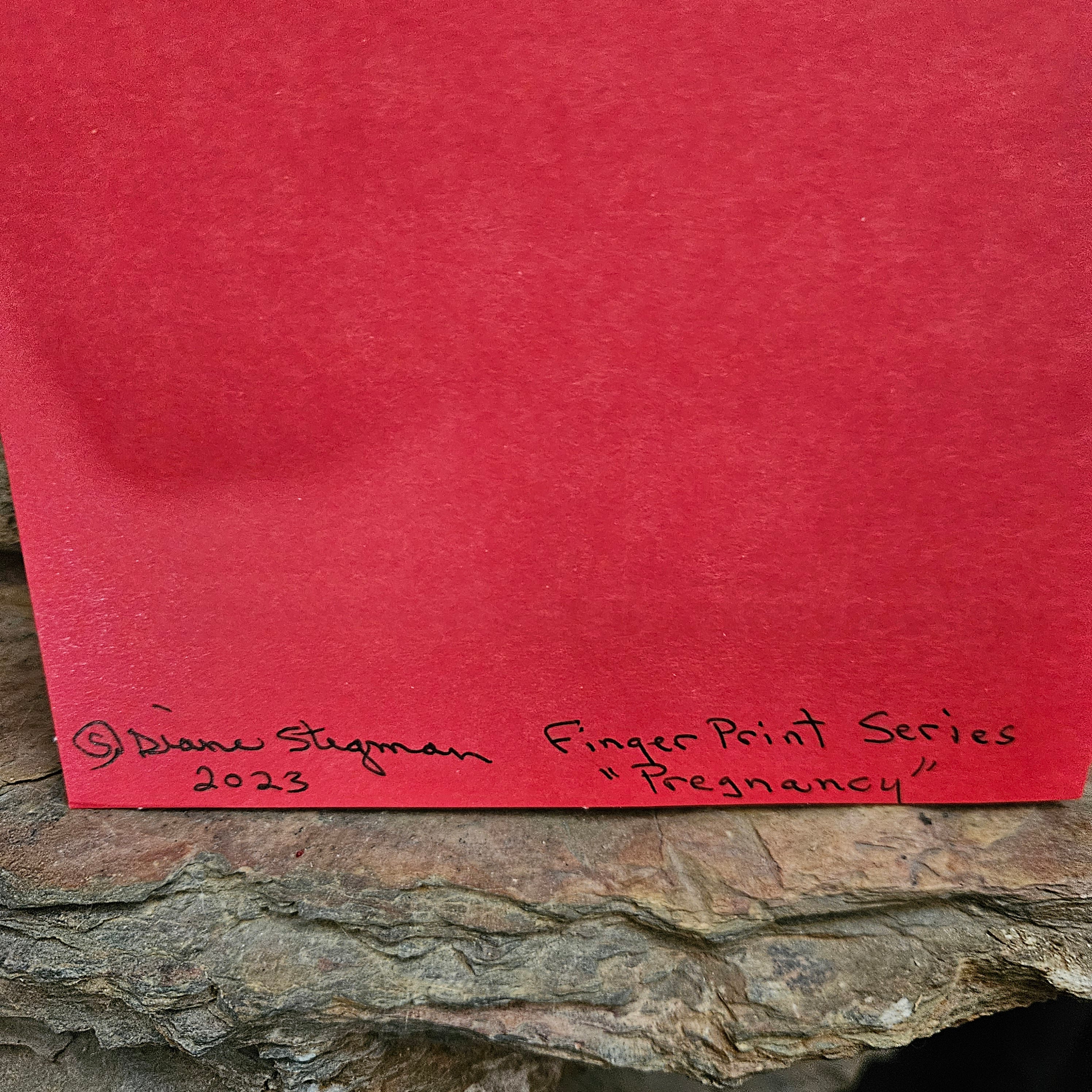 Beautifully Hand Crafted Custom Created Greeting Card Series by Diane Stegman "Fingerprint Series Pregnancy"