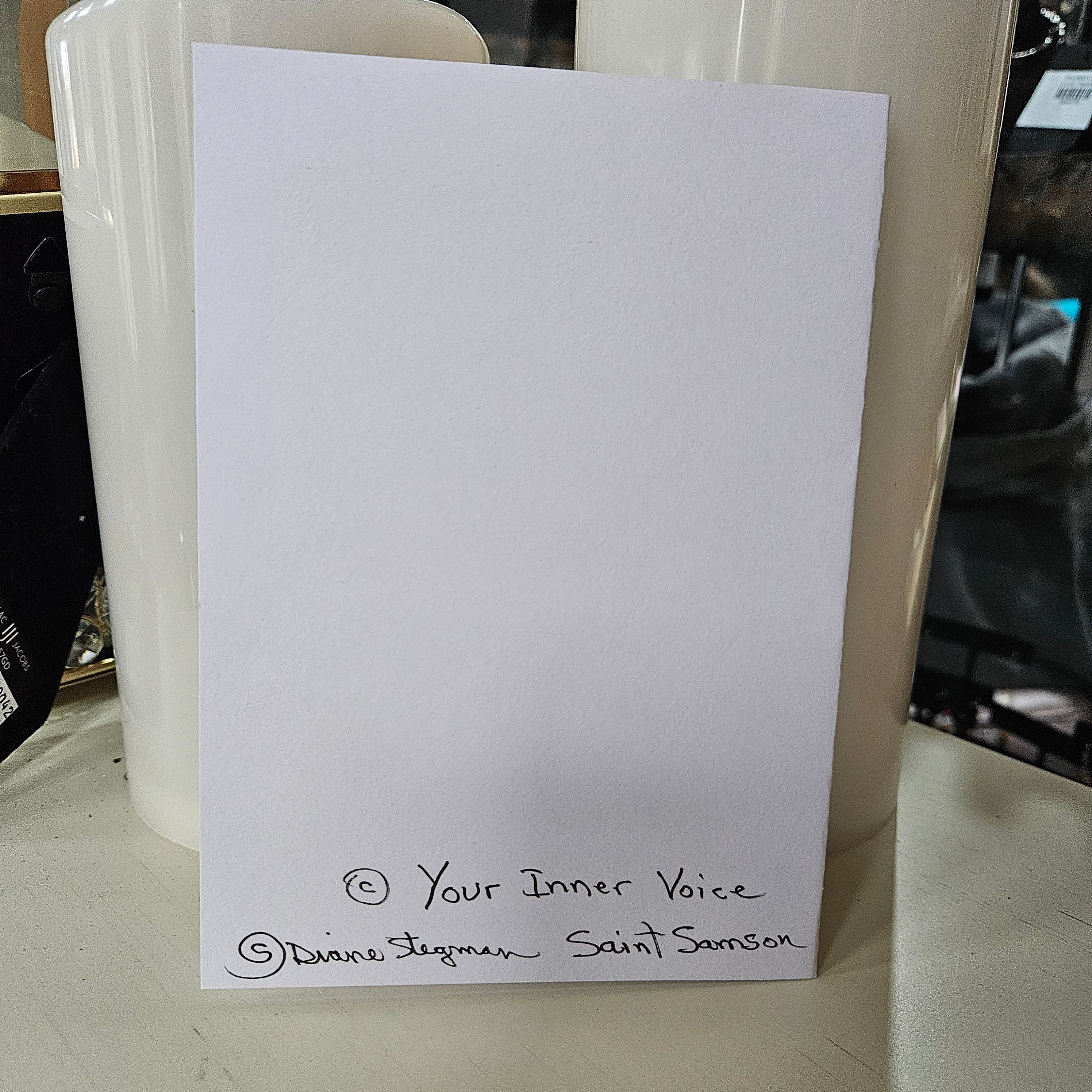 Beautifully Hand Crafted Custom Created Greeting Card Series by Diane Stegman "Saint Samson"