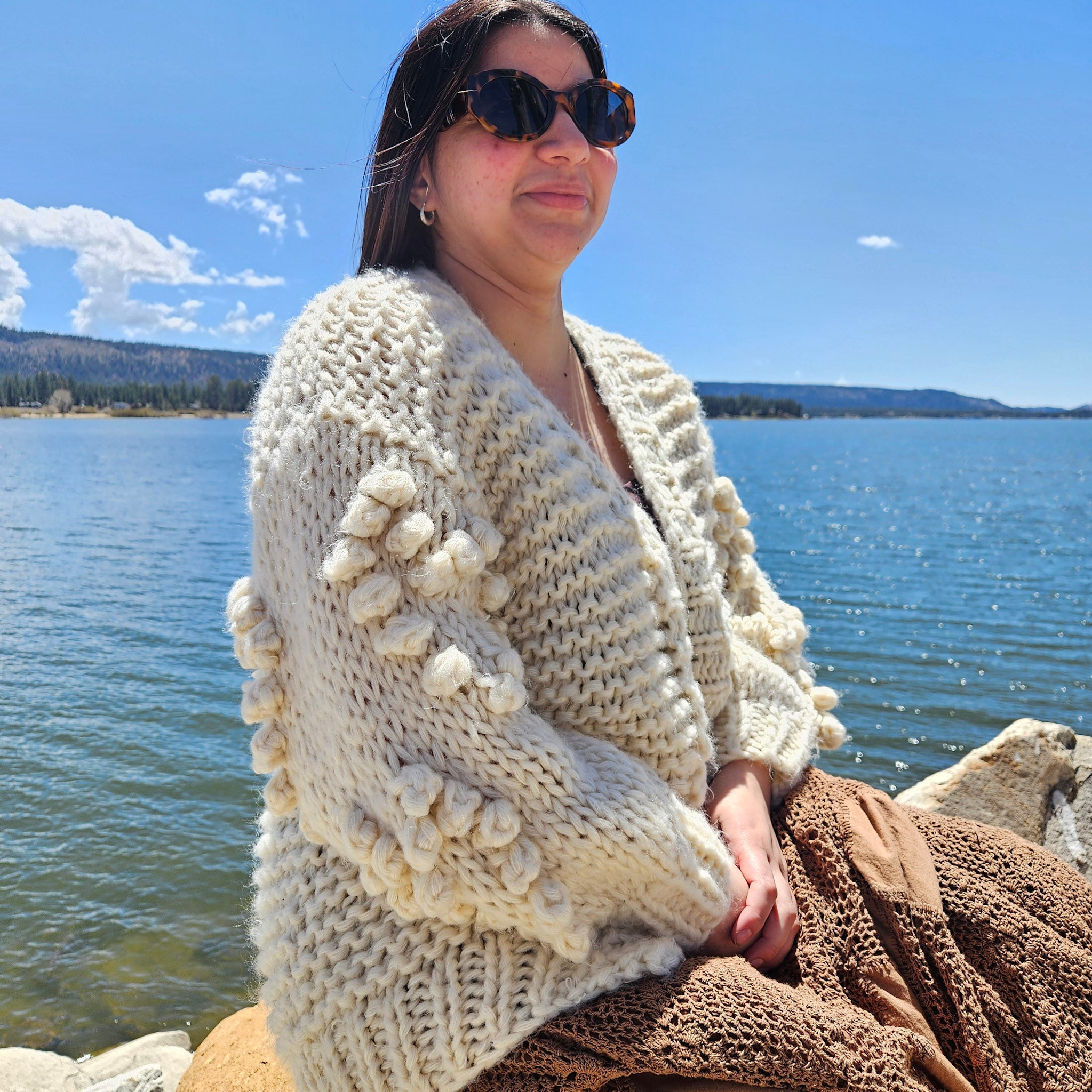 Handmade Wishlist Women's Knitted Cardigan Sweater