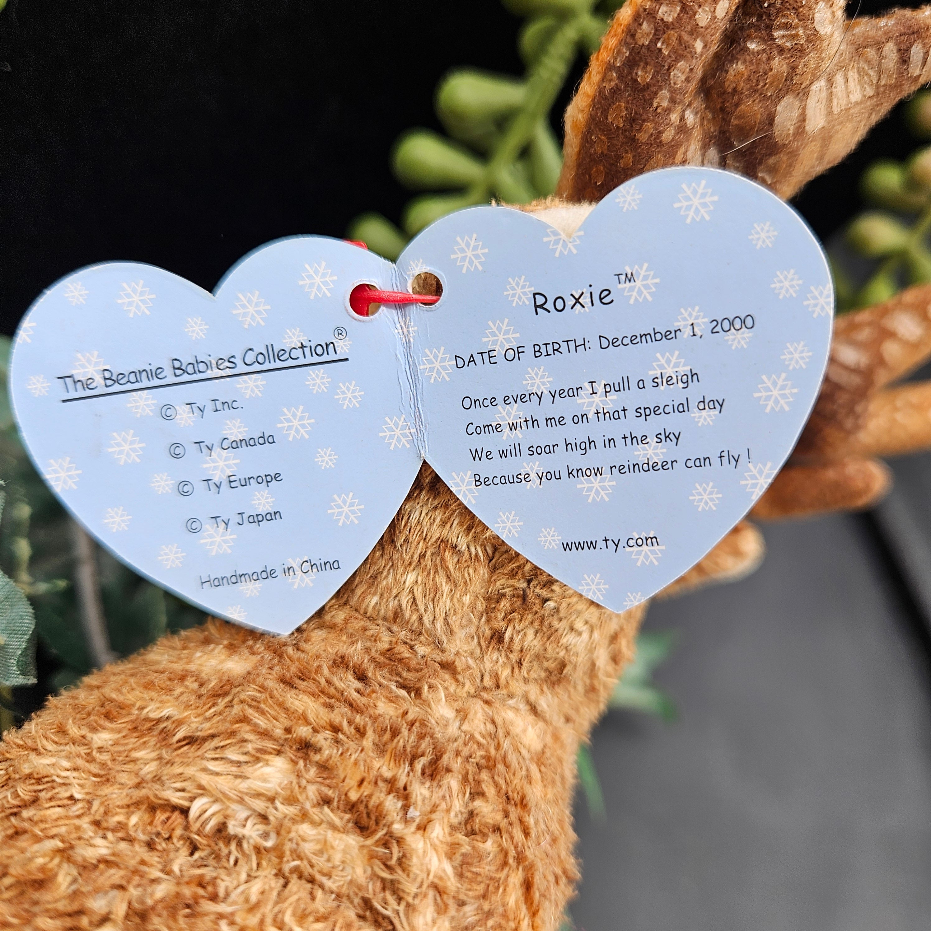 Ty Beanie Babies "Roxie the Red Nosed Reindeer"