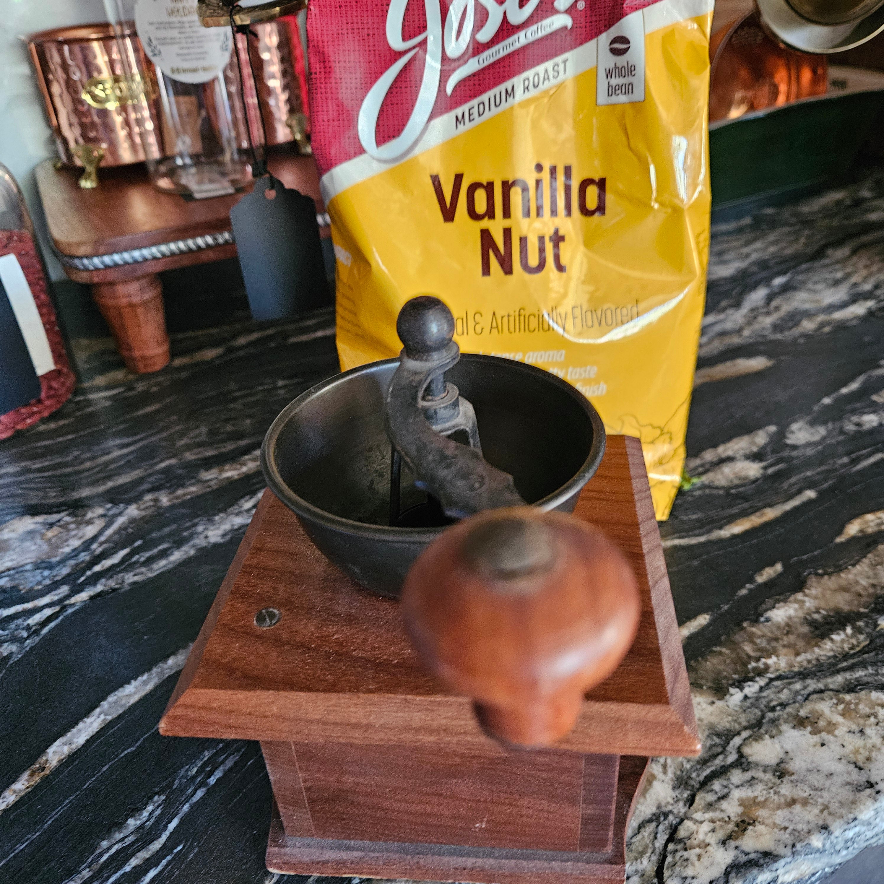 Vintage German Hand-Crank Coffee Grinder