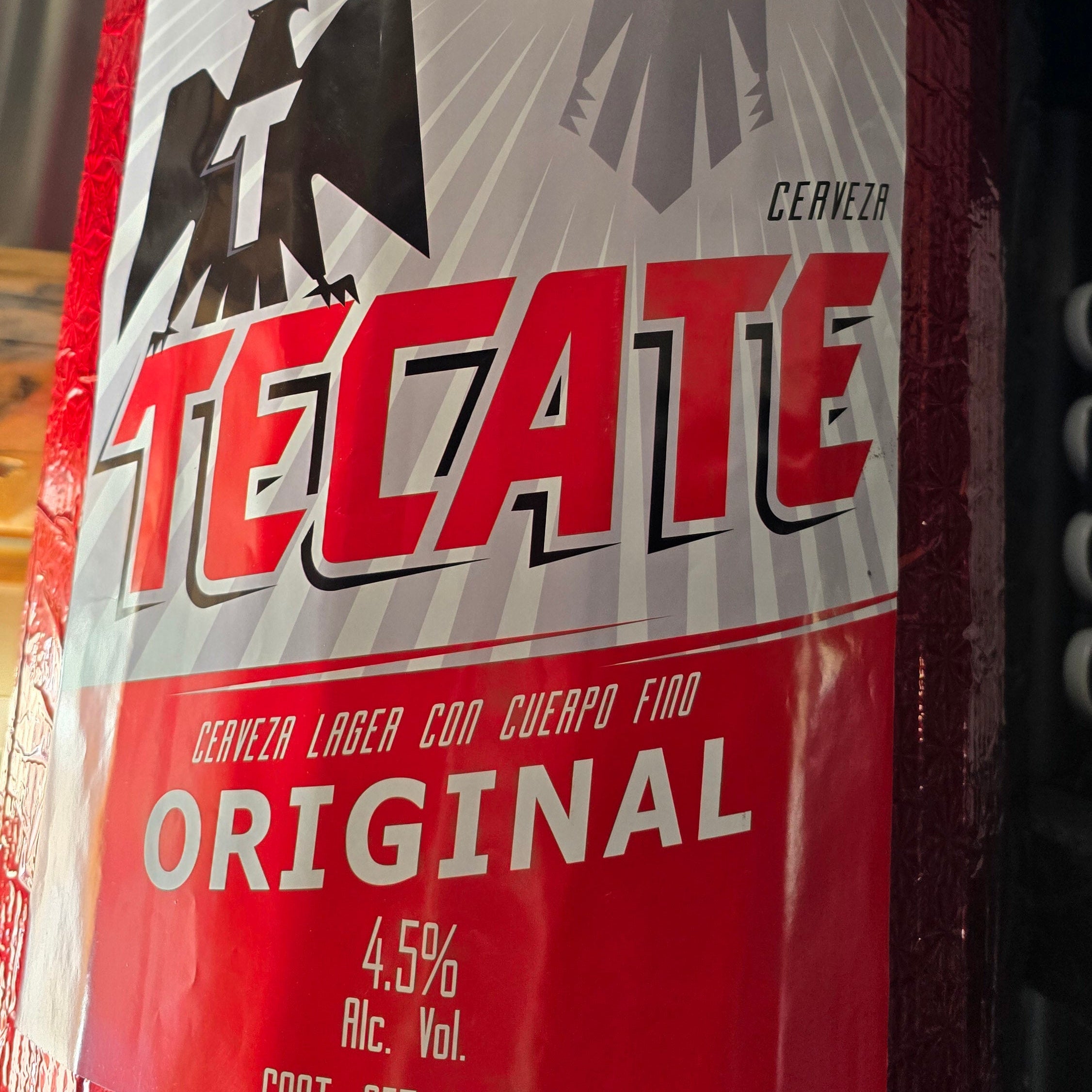 Tecate Beer Bottle Shaped Pinata