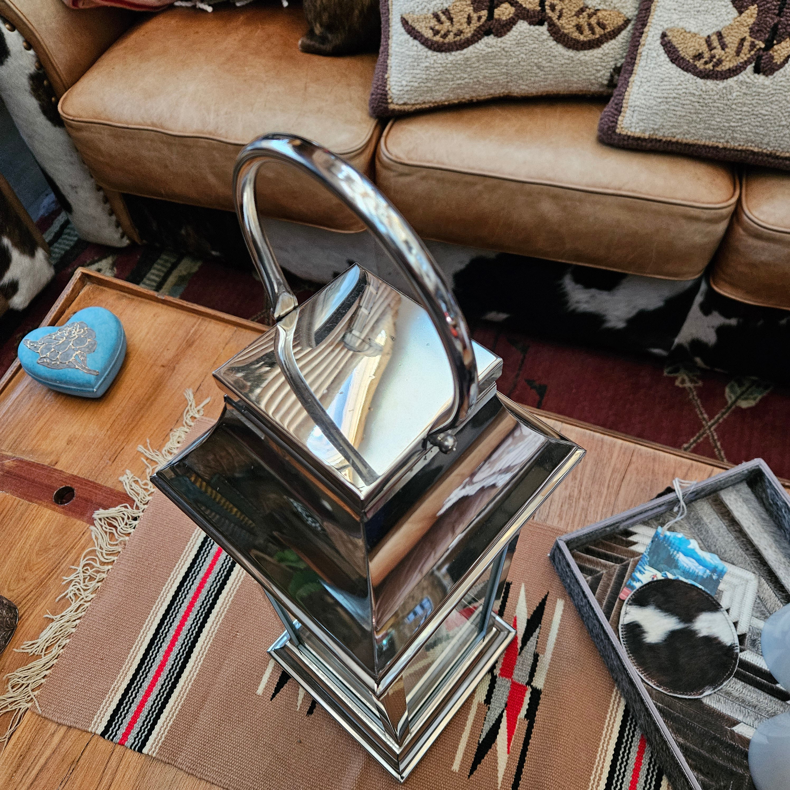 Chrome Hurricane Lantern