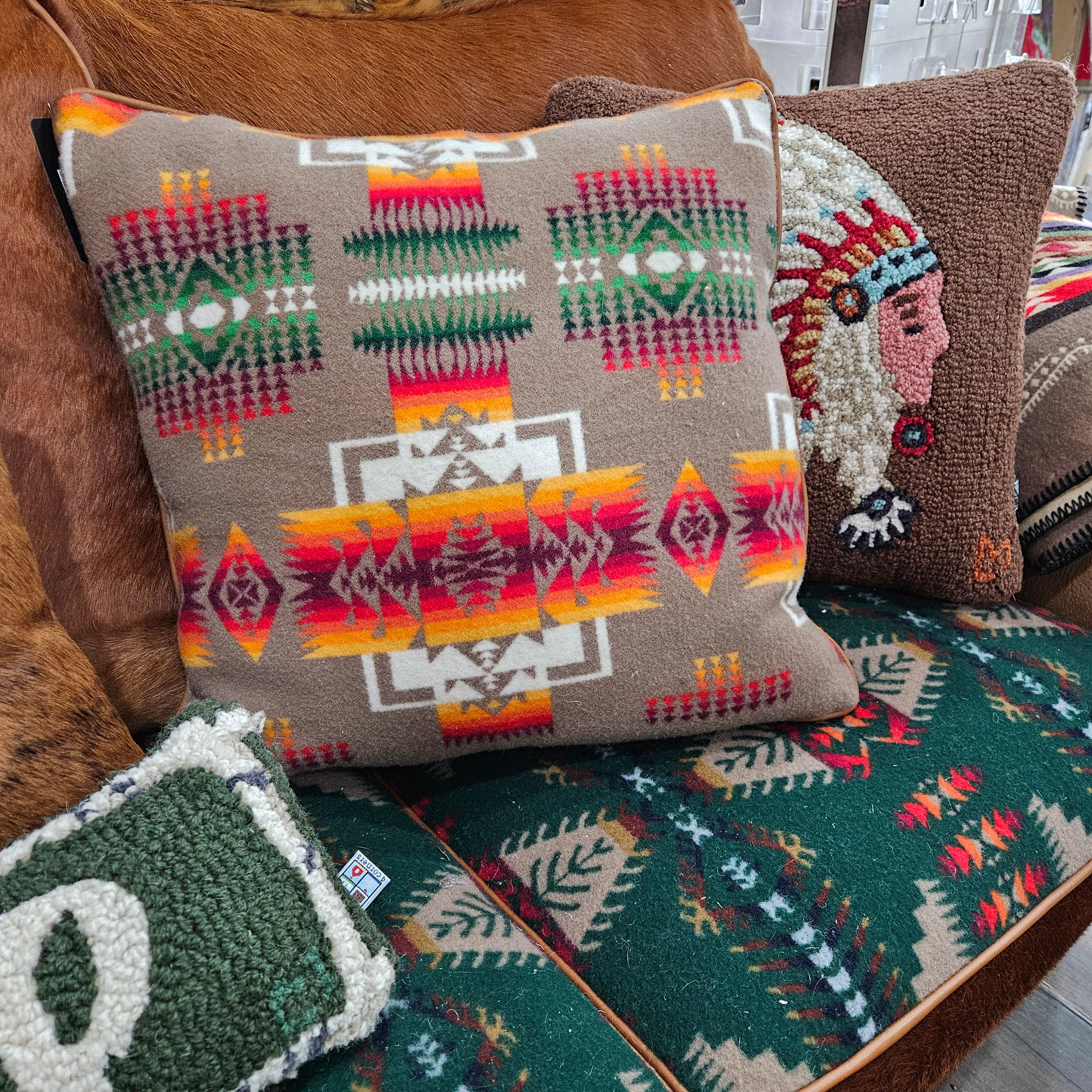 Decorative Pendleton Fabric Throw Pillow