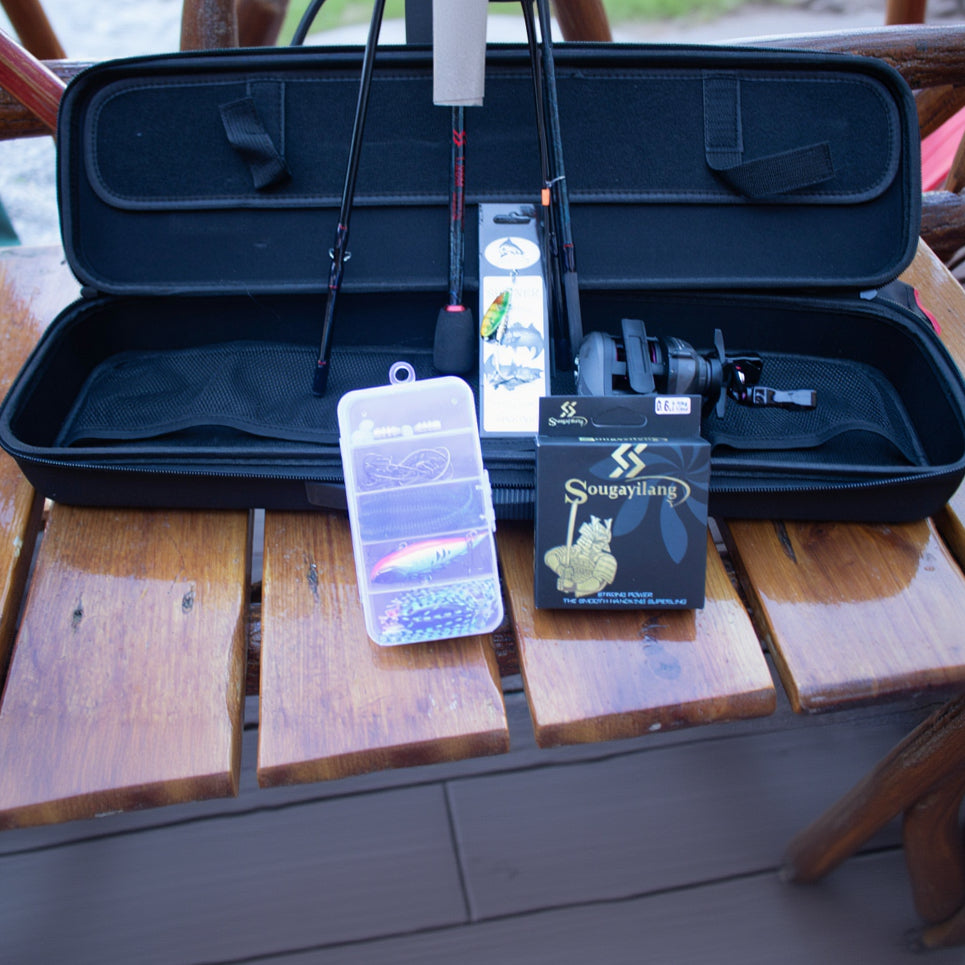 Sougayilang Fishing Rod and Reel Tackle Combo with Carrying Case