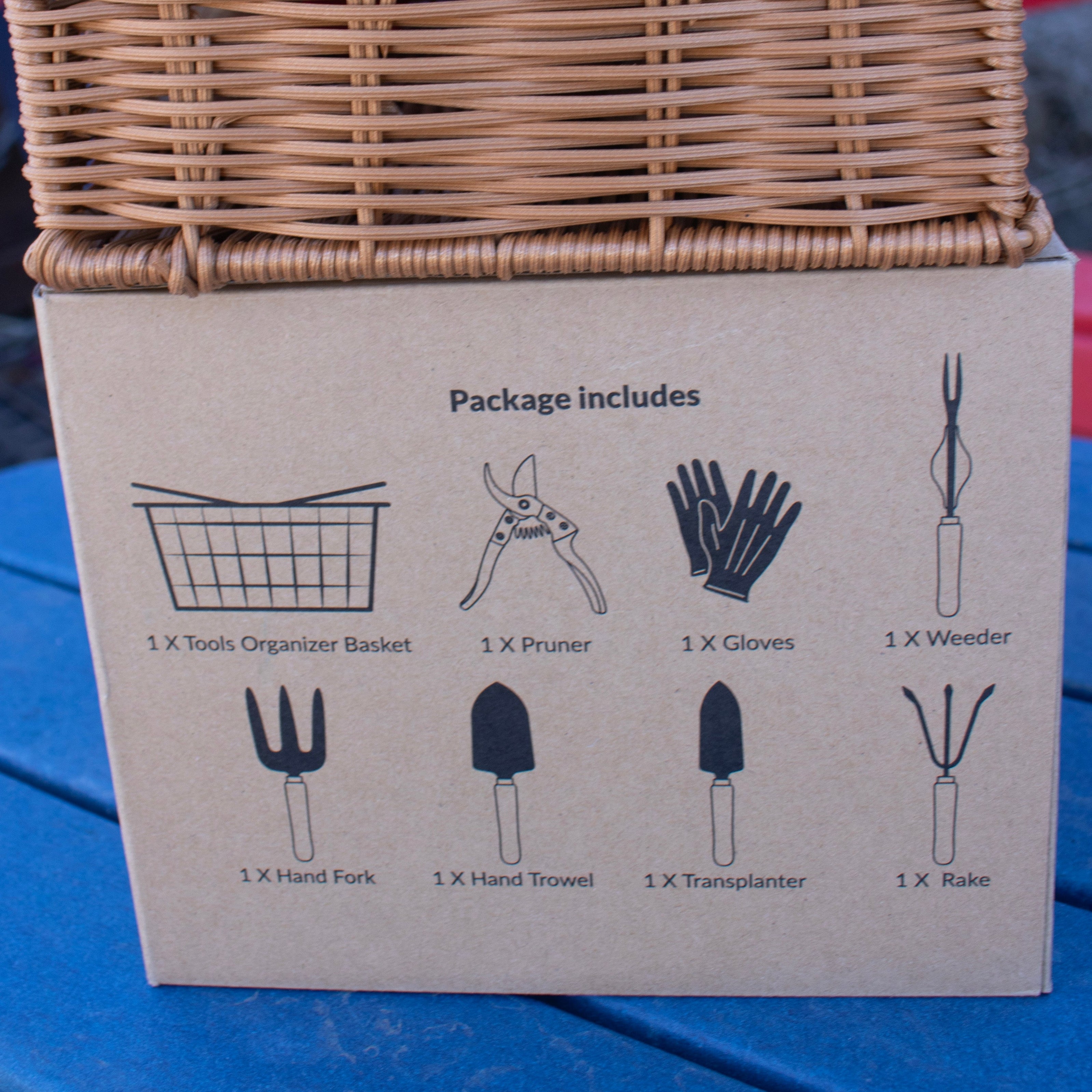 SOLIGT Gardening Hand Tool set with Basket