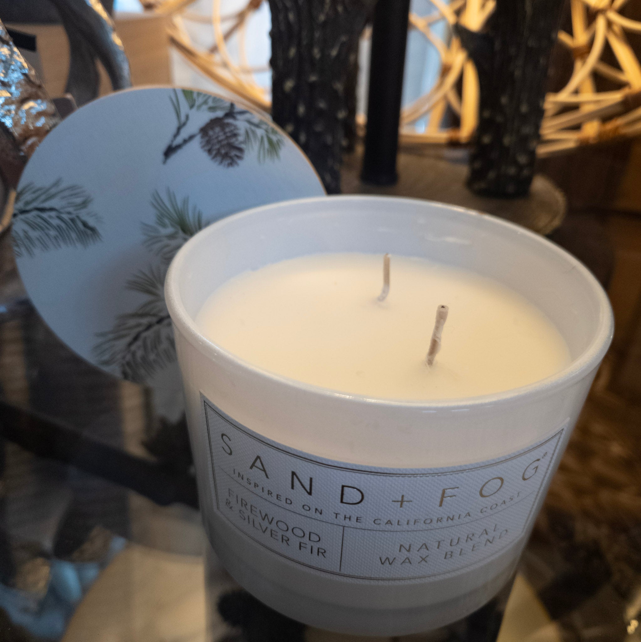 SAND+FOG firewood & silver fir scented candle