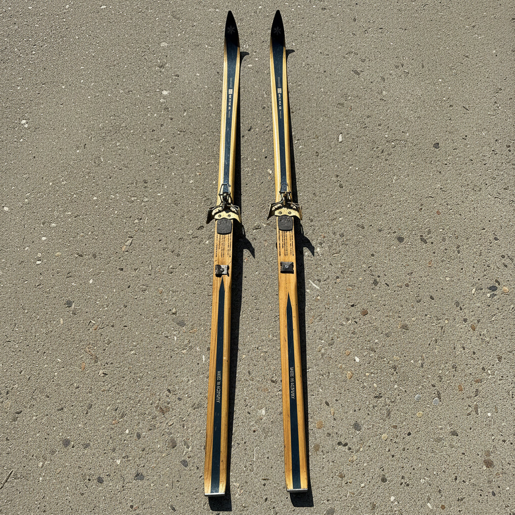 Vintage Bonna 1800 Wood Cross-Country Skis - from NORWAY!