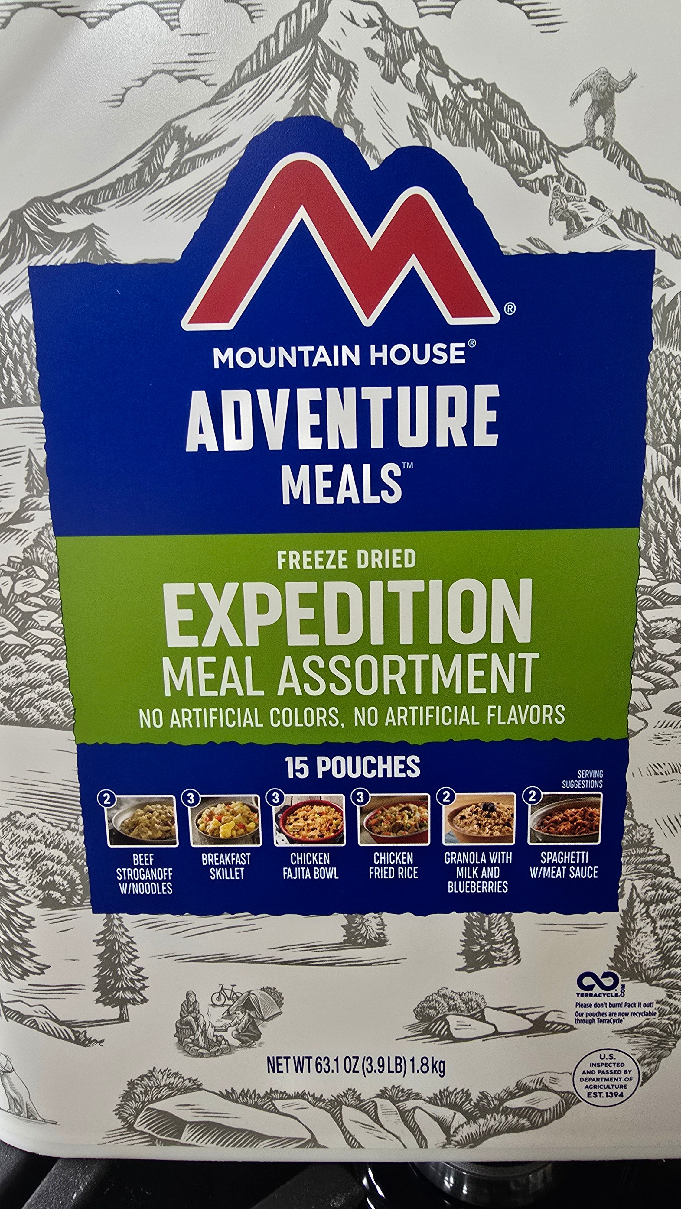 Mountain House Adventure Meals Bucket Freeze Dried Expedition