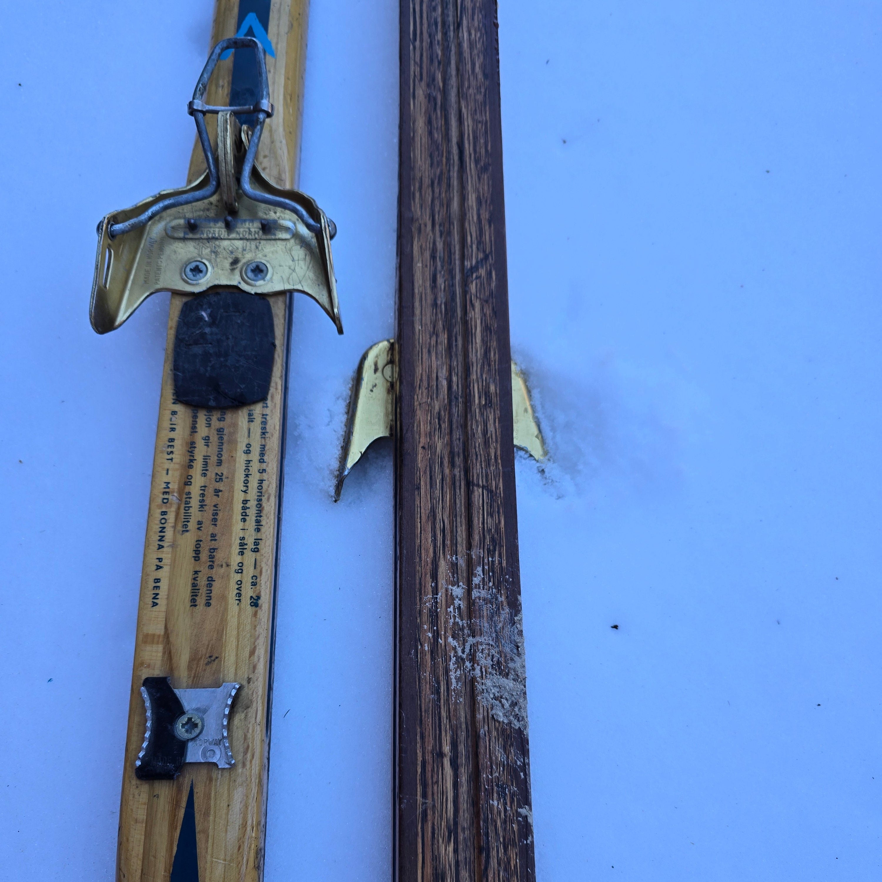 Vintage Bonna 1800 Wood Cross-Country Skis - from NORWAY!
