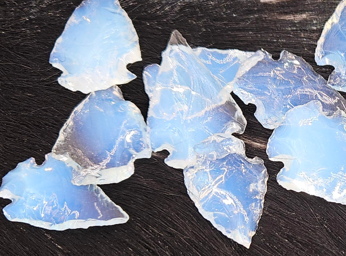 Full Set White Raw Opalite Arrowhead