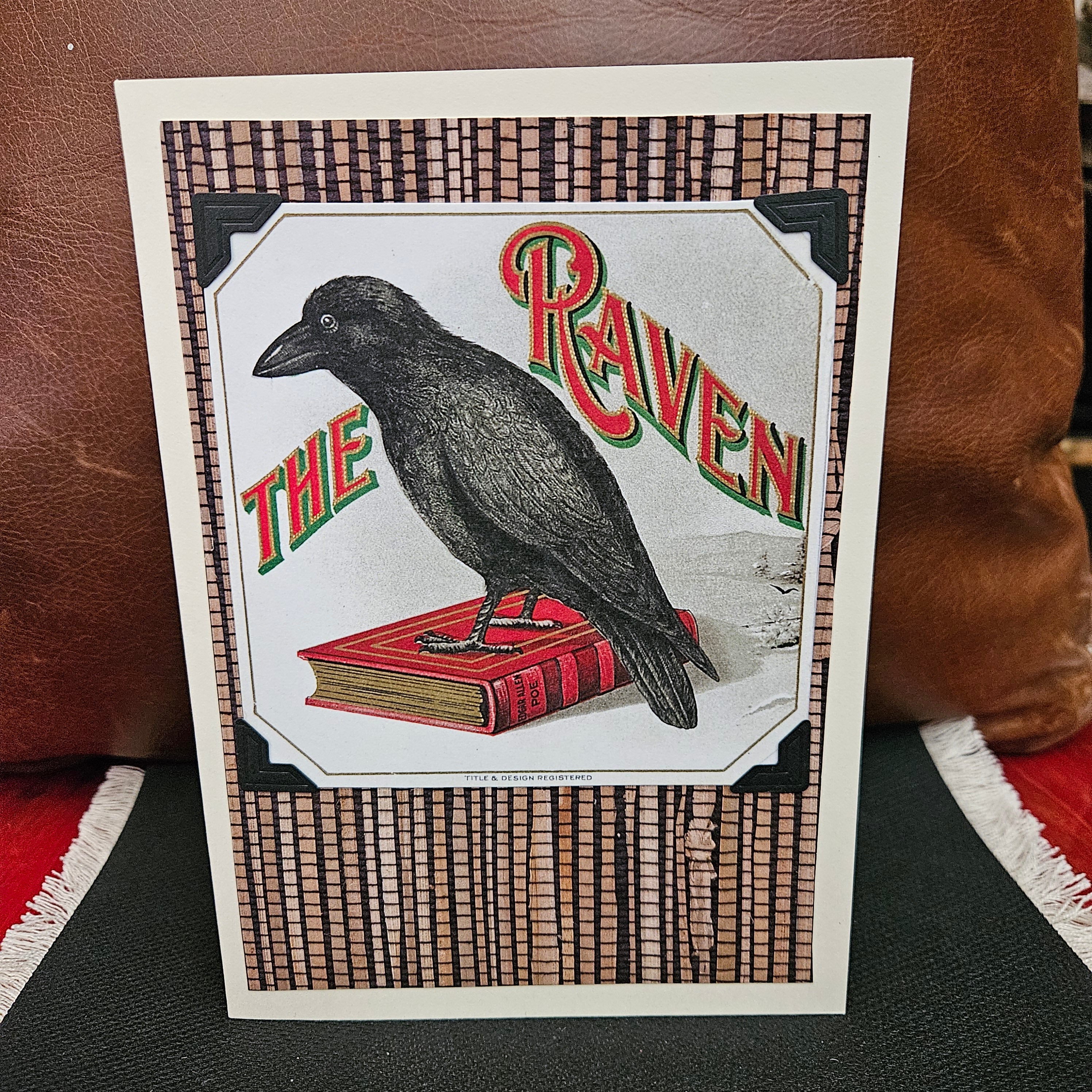 Beautifully Hand Crafted Custom Created Greeting Card Series by Diane Stegman "The Raven"