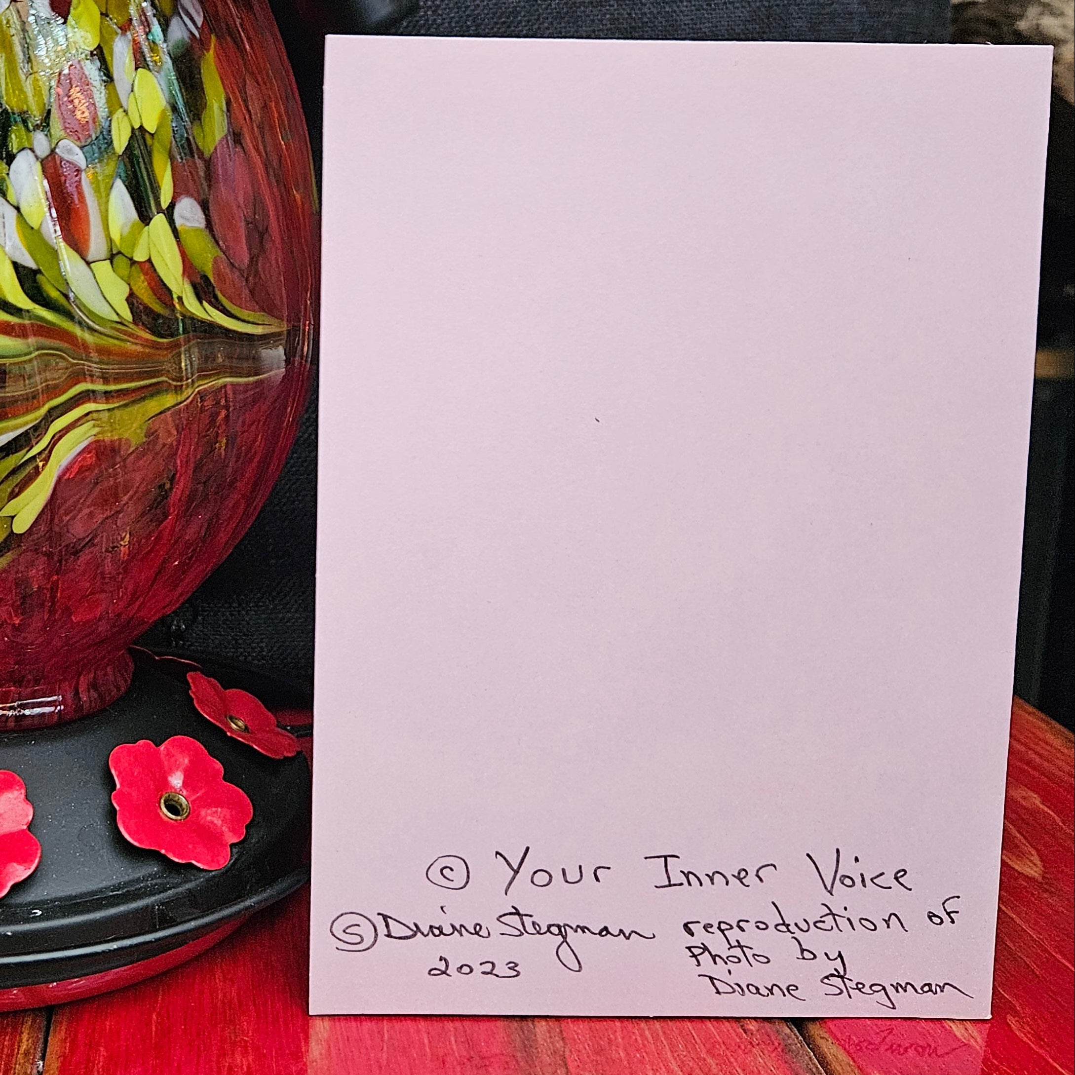 Beautifully Hand Crafted Custom Created Greeting Card Series by Diane Stegman "Hummingbird Nest"
