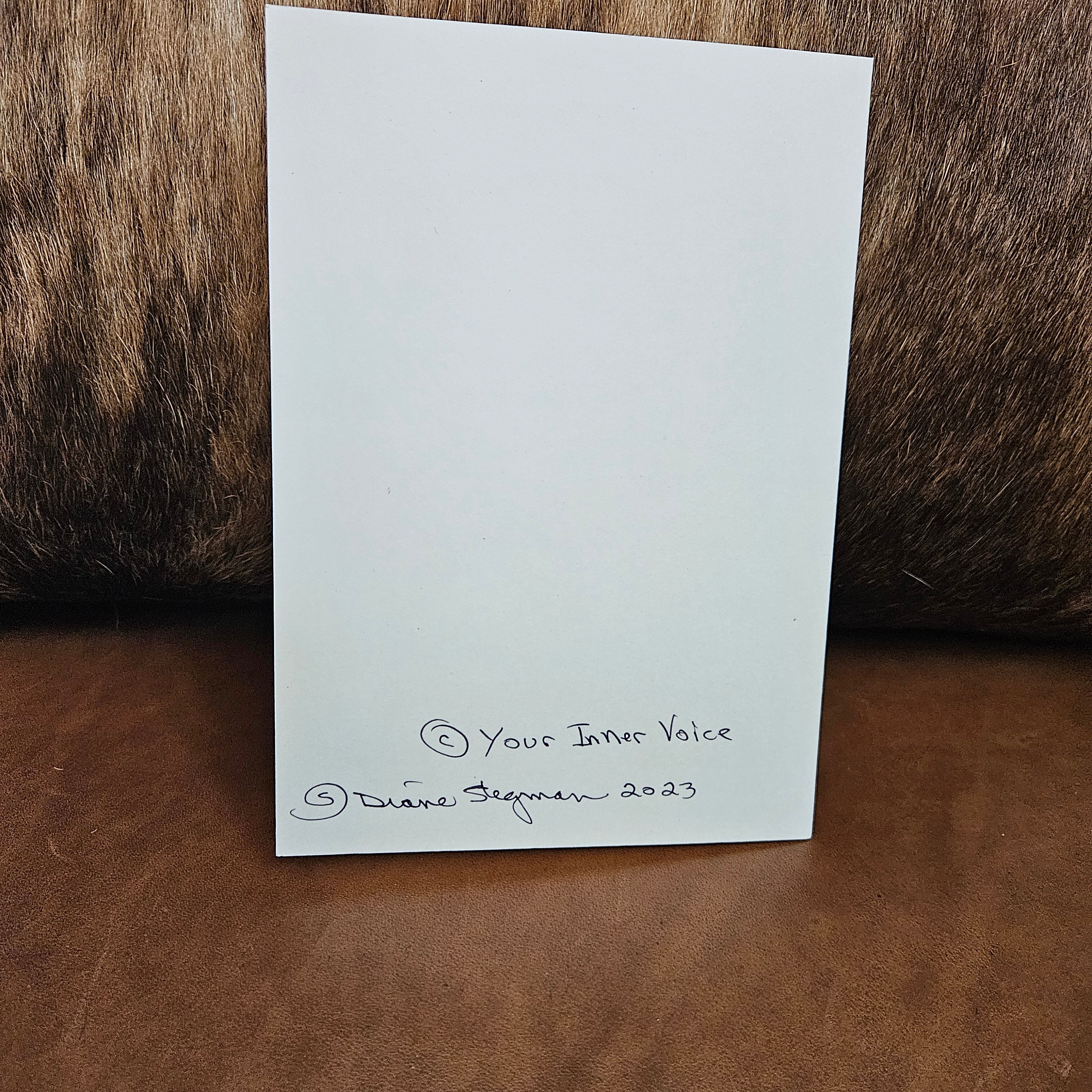 Beautifully Hand Crafted Custom Created Greeting Card Series by Diane Stegman "Snowy Road"