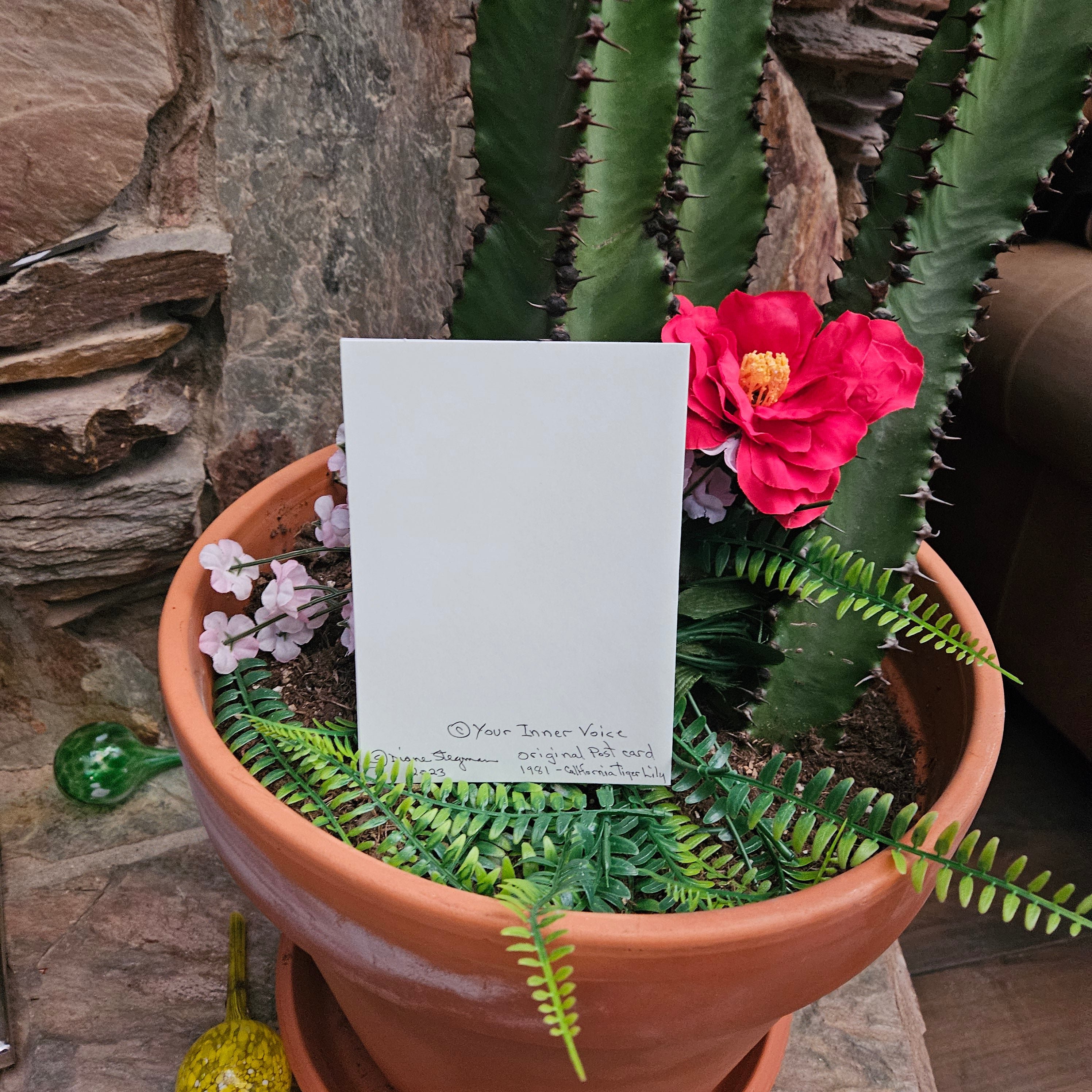 Beautifully Hand Crafted Custom Created Greeting Card Series by Diane Stegman "California Tiger Lily"