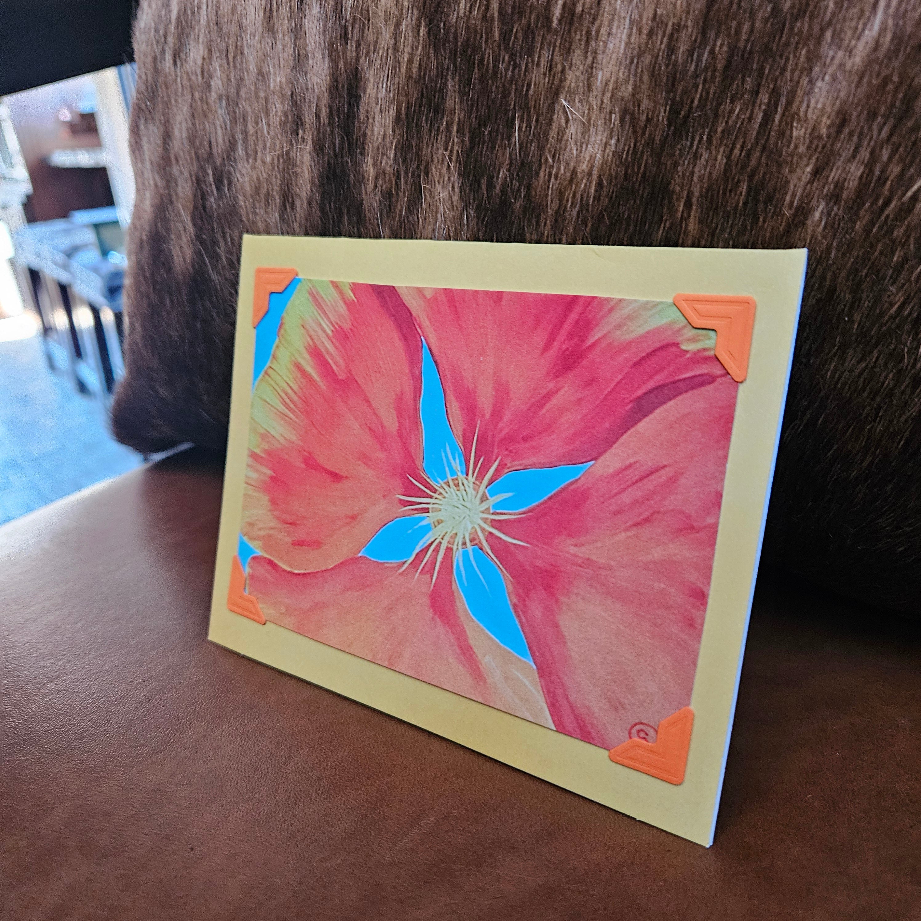 Beautifully Hand Crafted Custom Created Greeting Card Series by Diane Stegman "Flower"