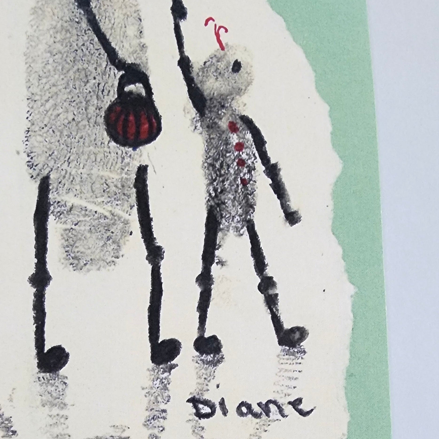 Beautifully Hand Crafted Custom Created Greeting Card Series by Diane Stegman "Fingerprint Family"