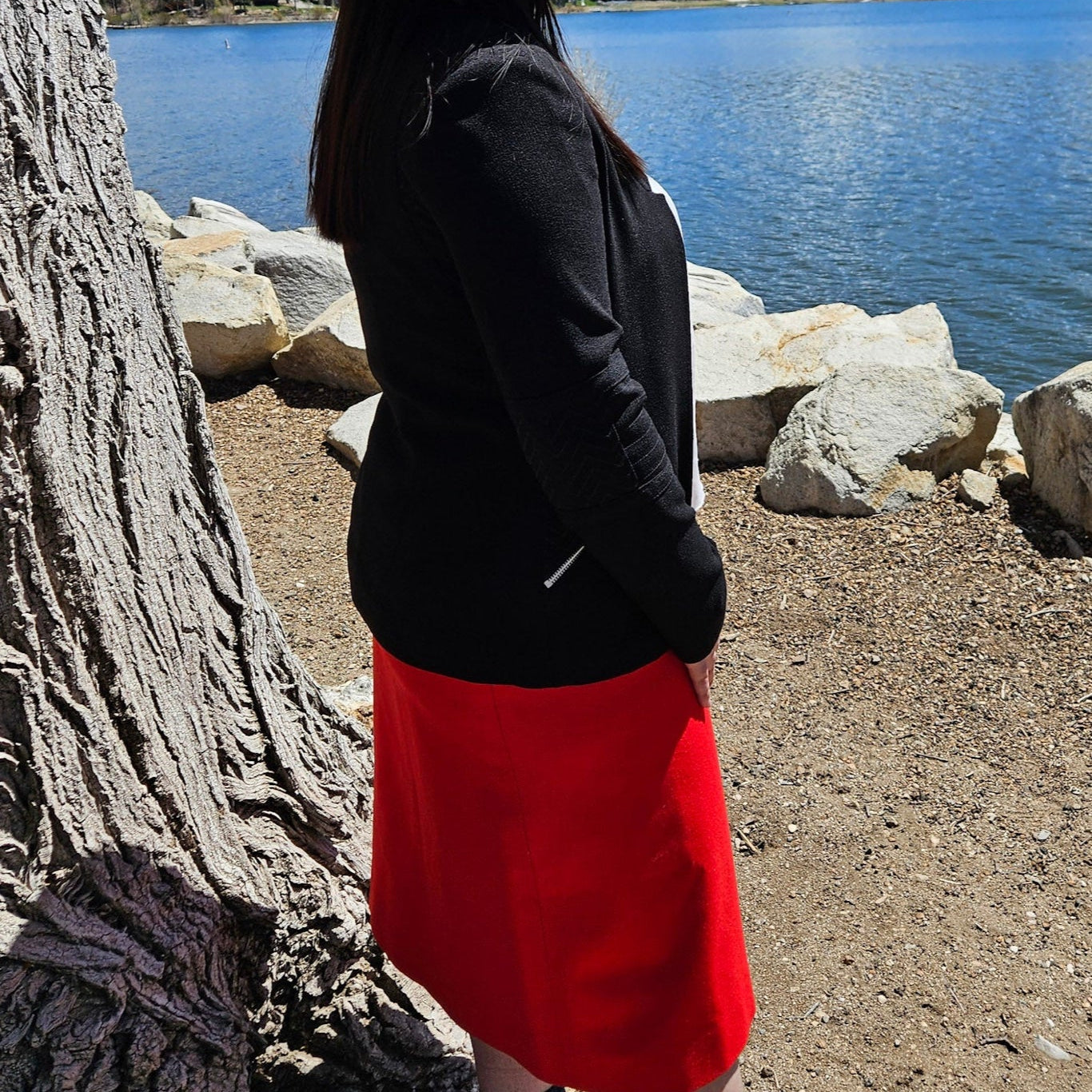Pendleton Virgin Wool Red Skirt from the 70's Size Large