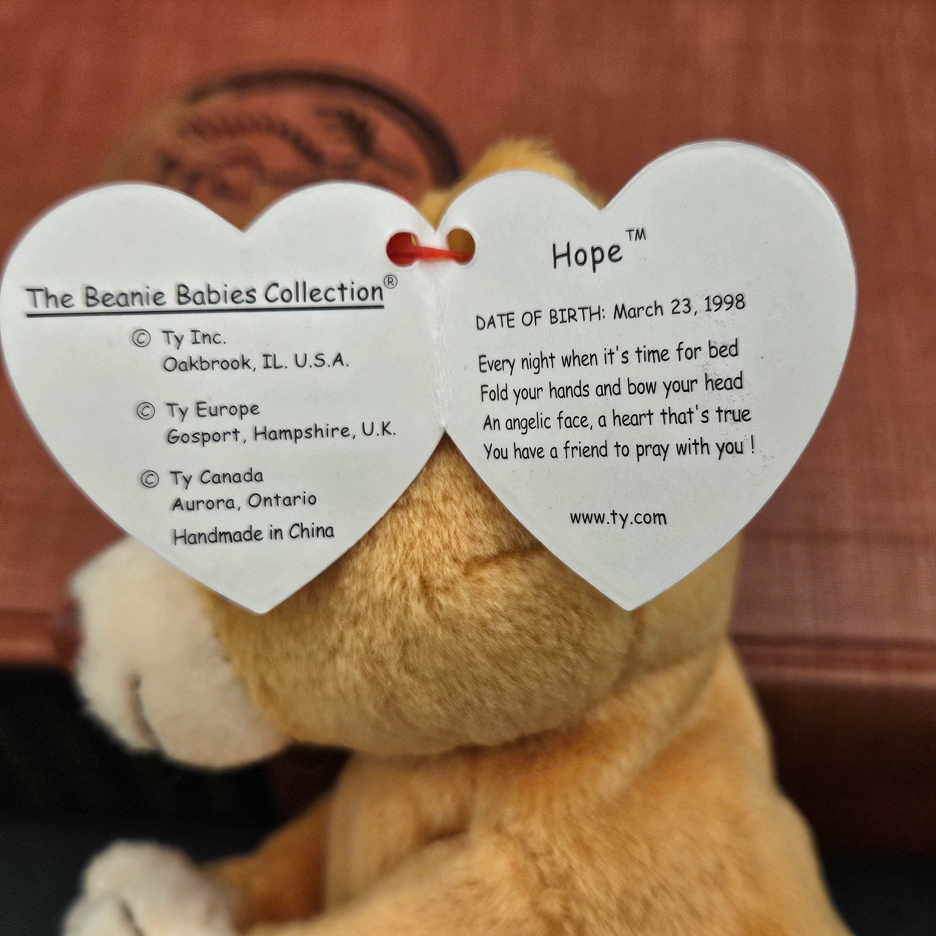 Ty Beanie Babies "Hope the Bear"