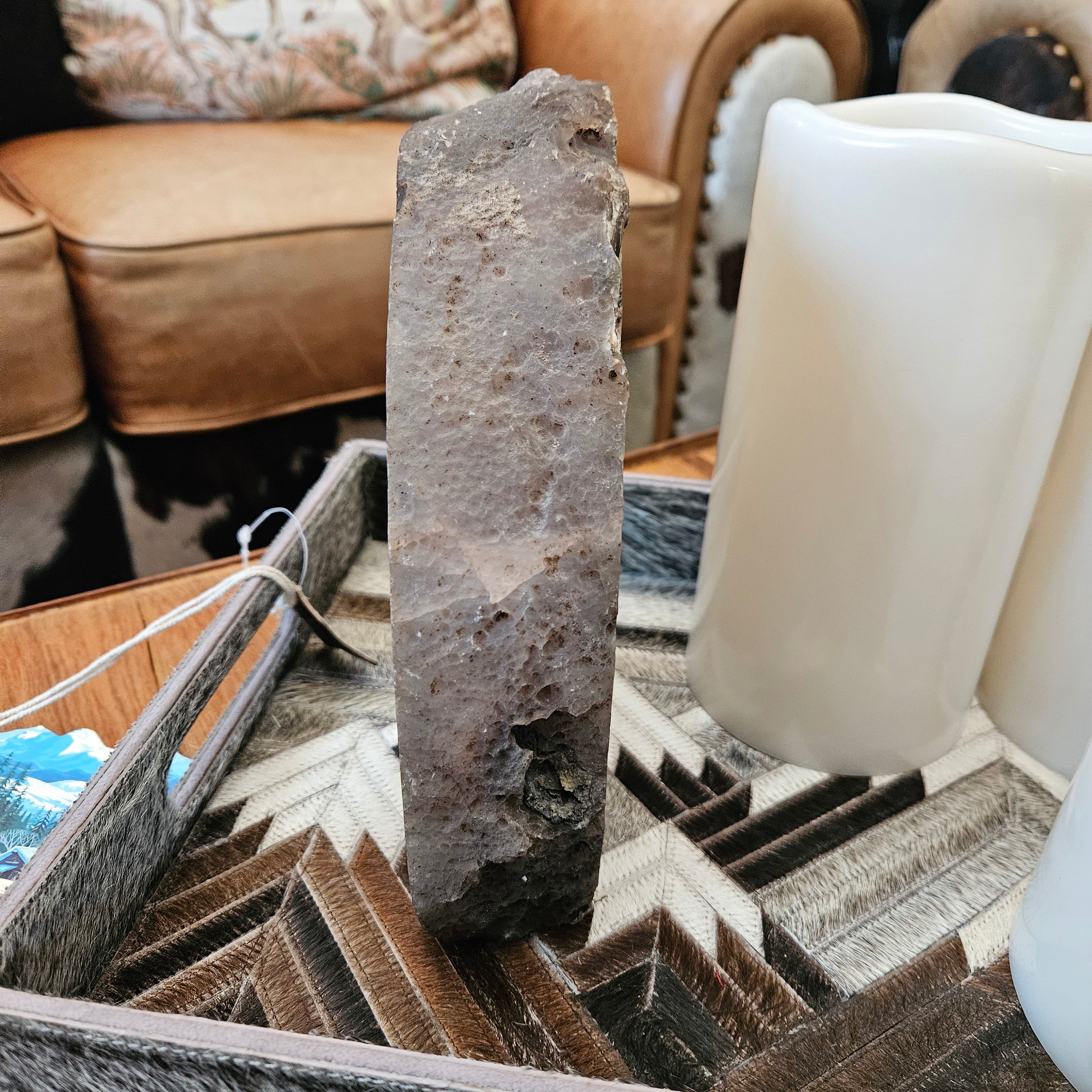 Black Agate Crystal Rock