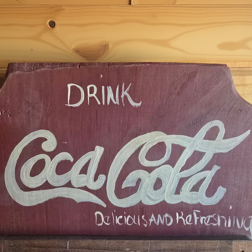 Vintage Wooden Coca Cola Chalkboard