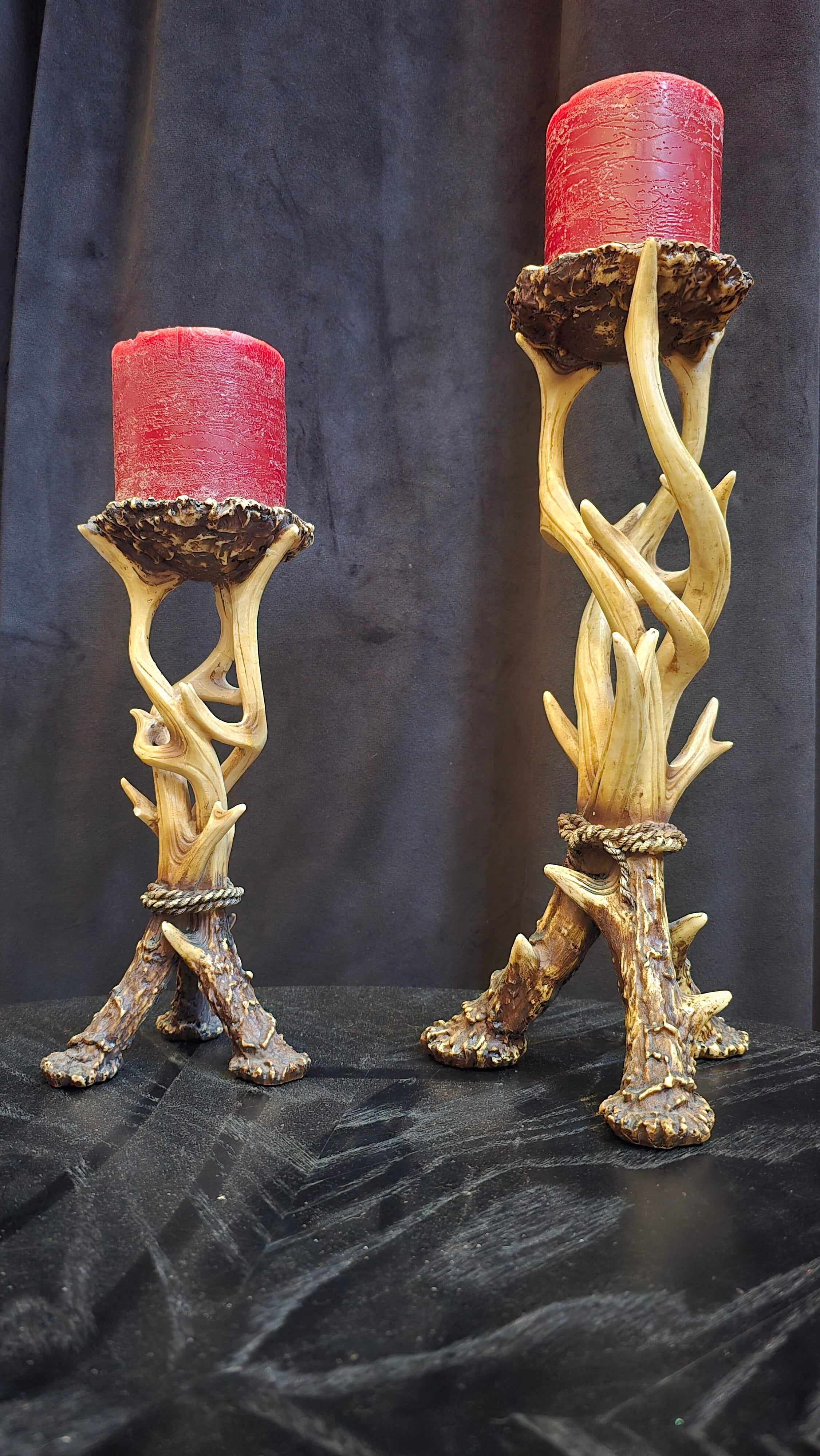 HiEnd Accents Antler Candle Holders (Set Of 2)