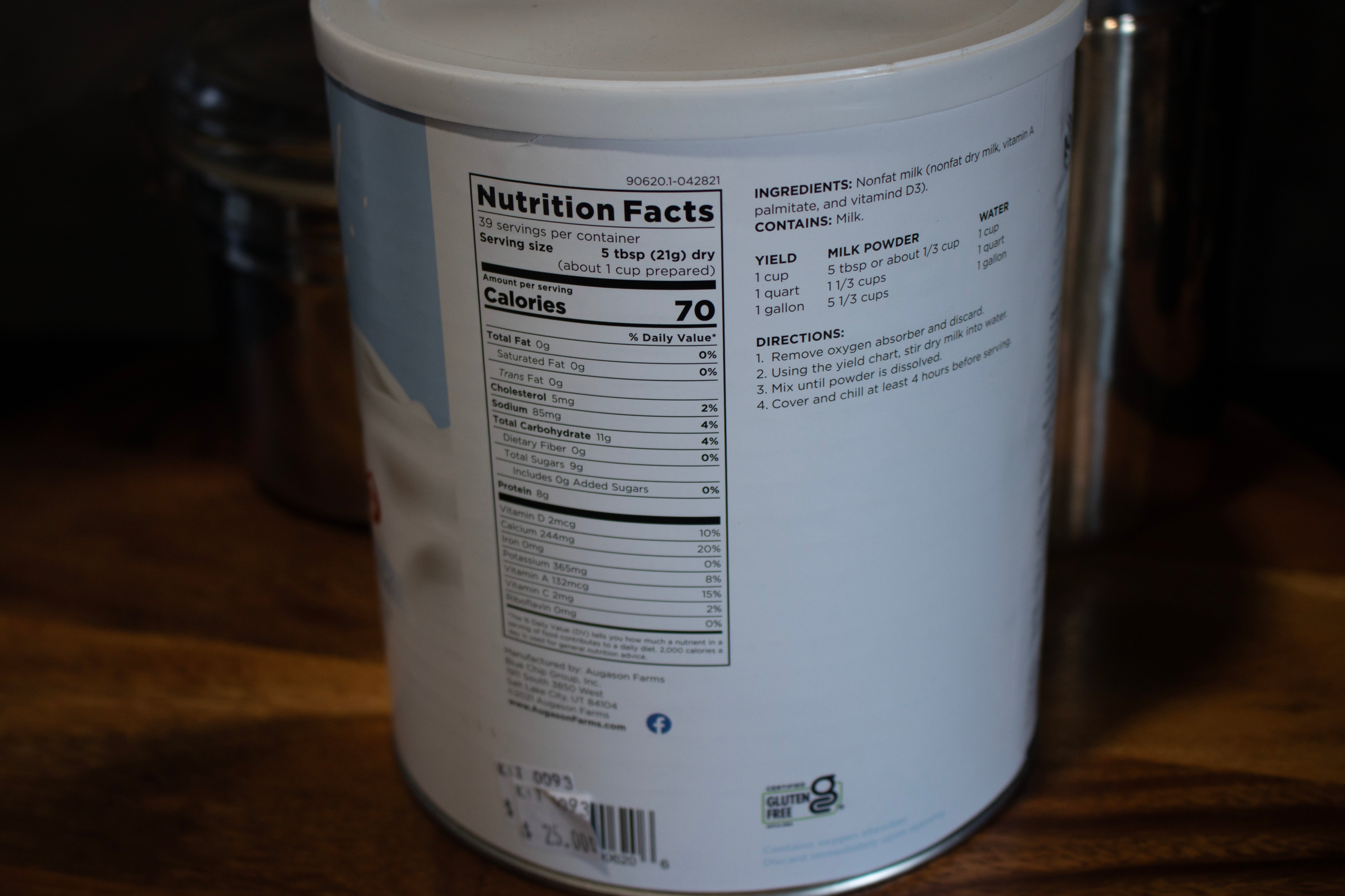 Augason Farms Country Fresh Instant Nonfat Dry Milk