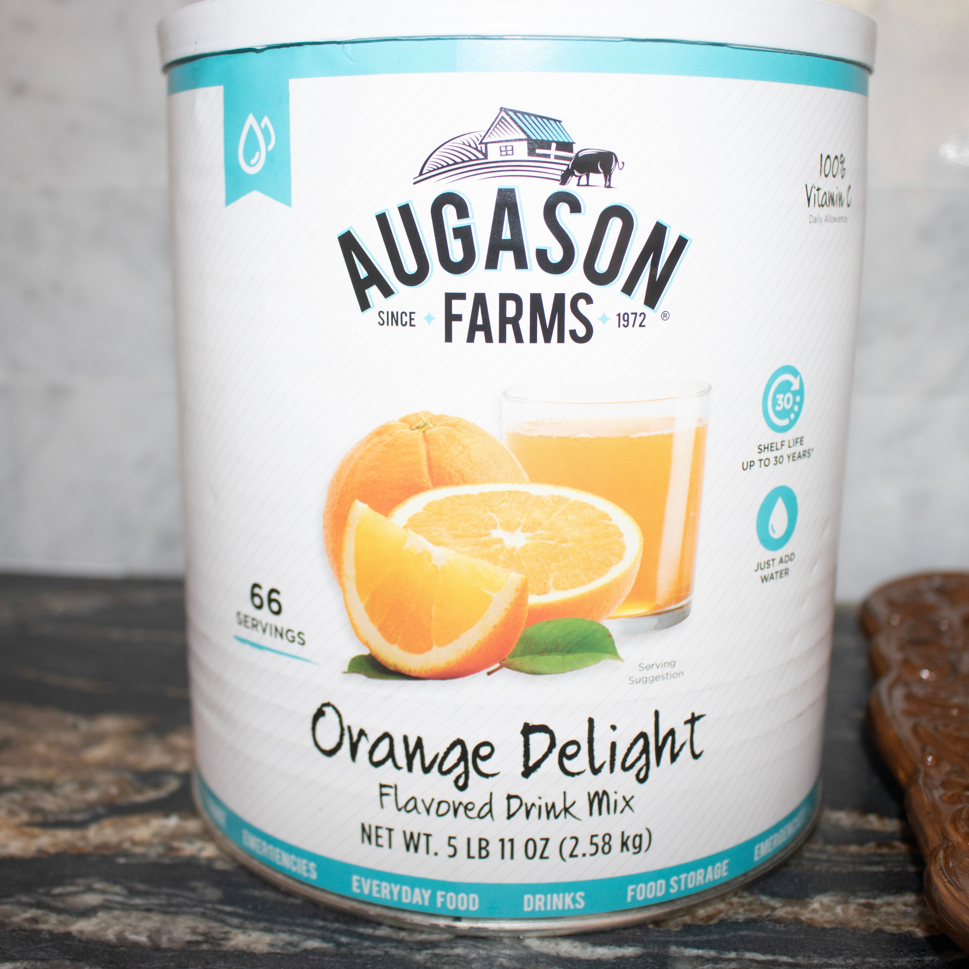 Augason Farms Orange Delight Flavored Drink Mix