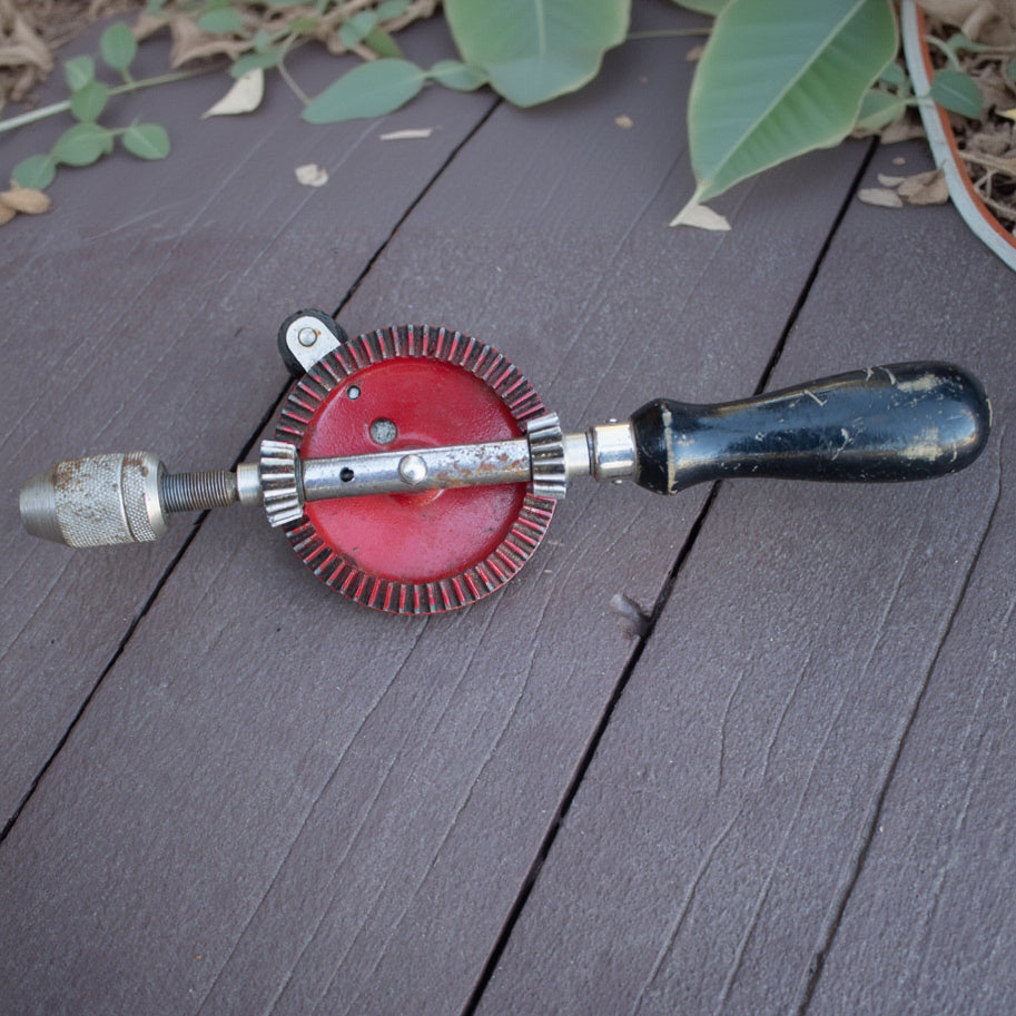 Vintage Hanson Black Handled Hand Drill