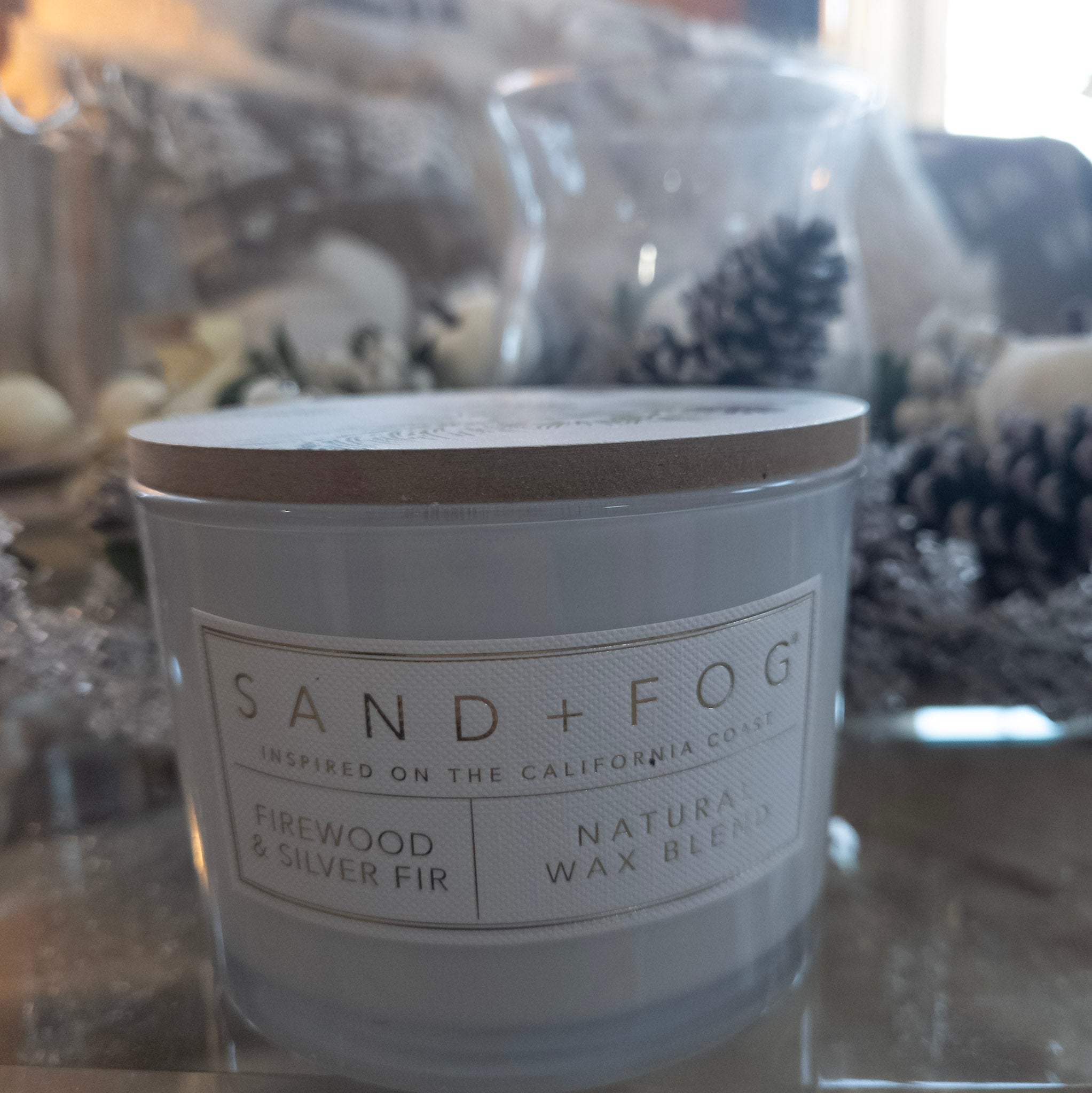 SAND+FOG firewood & silver fir scented candle