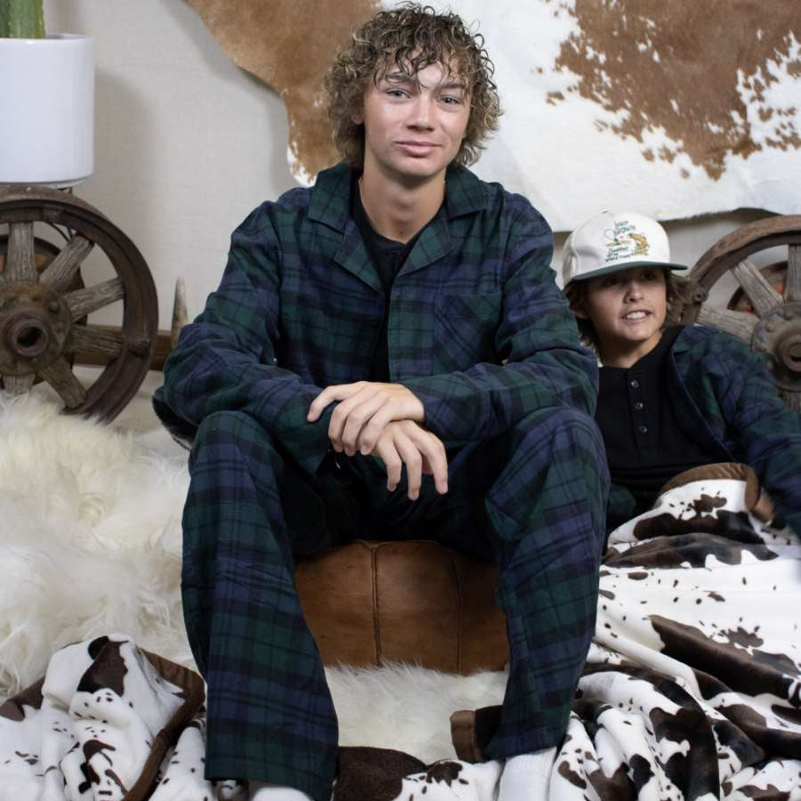 Pendleton Black, Blue, and Green Watch Tartan Pajama set