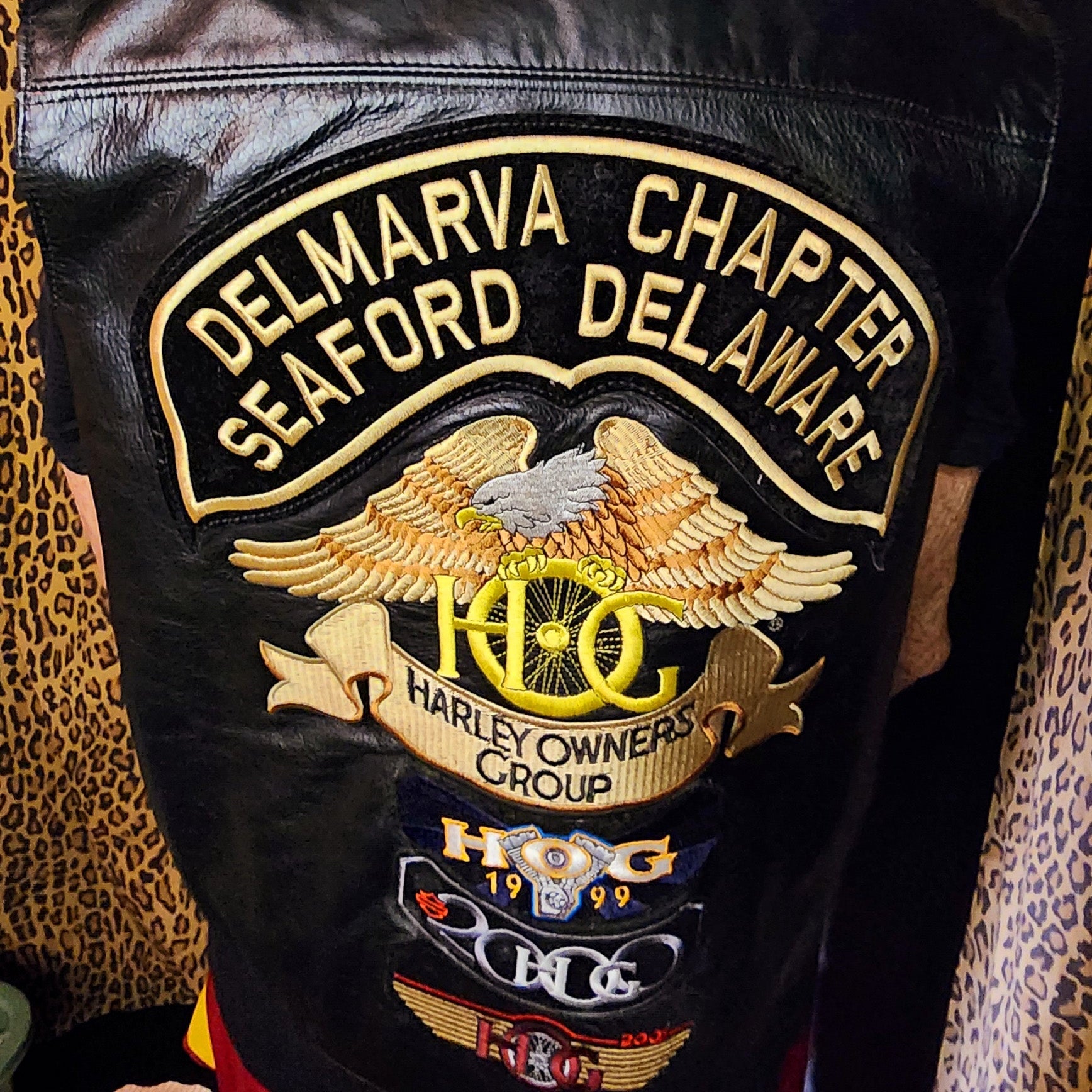 Harley Davidson Hog Black Leather Women’s Vest Patched Bikers Vest