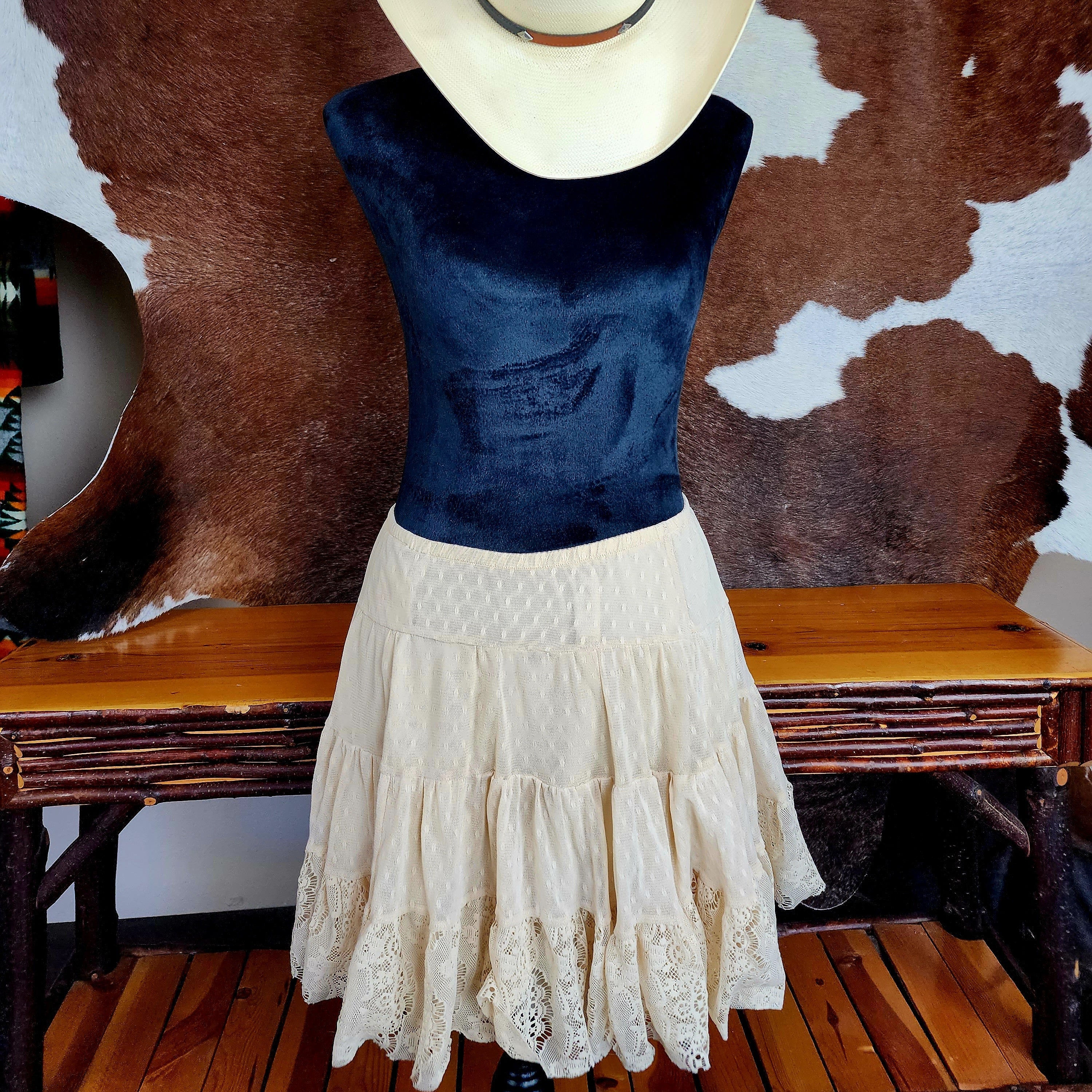 Intimately Free People Beige Flowy Mini Skirt